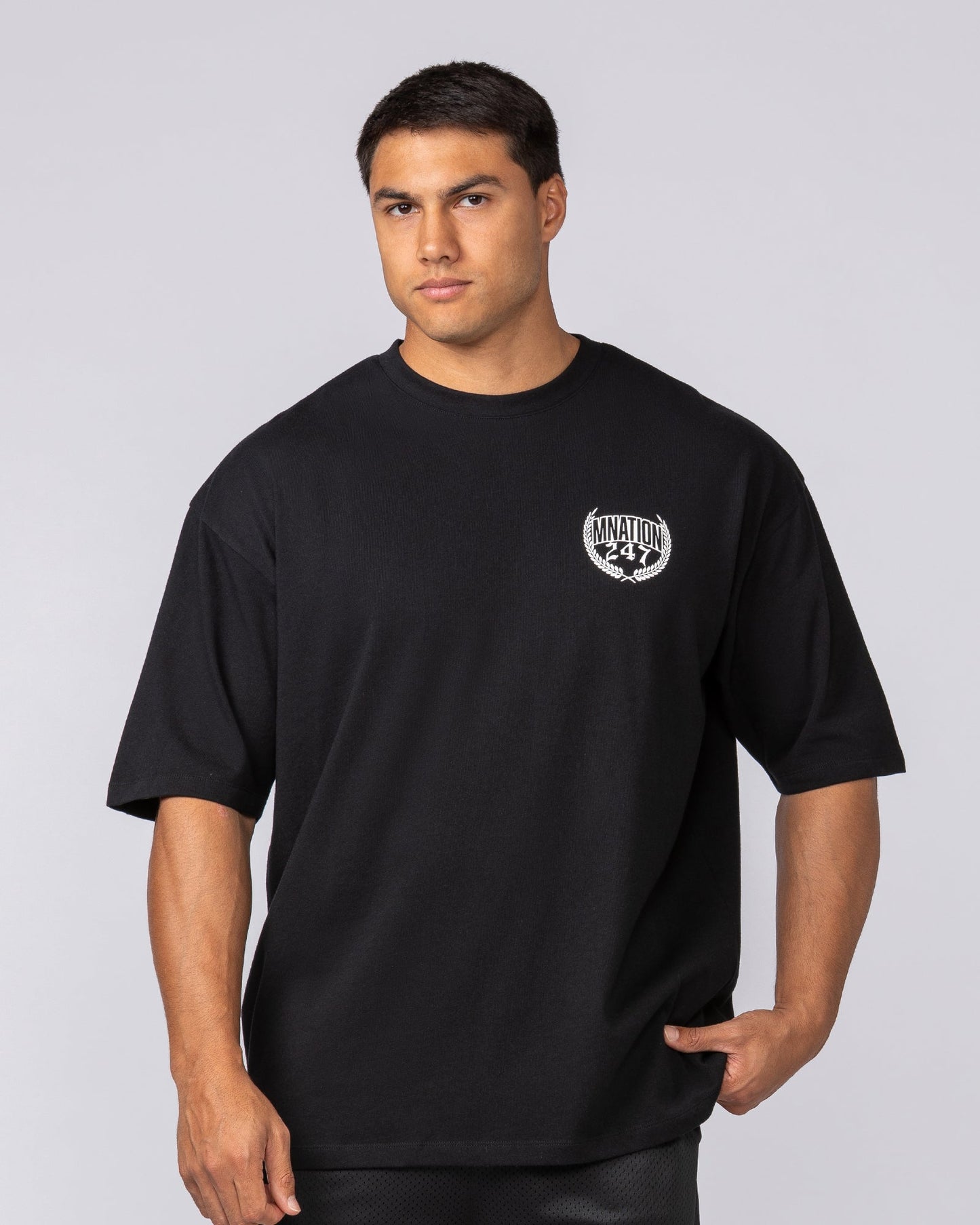 Beast Mode Oversized Tee - Black-T-Shirts-XS-052524BLK-XS-MNAPPRL43327-2-Muscle Nation