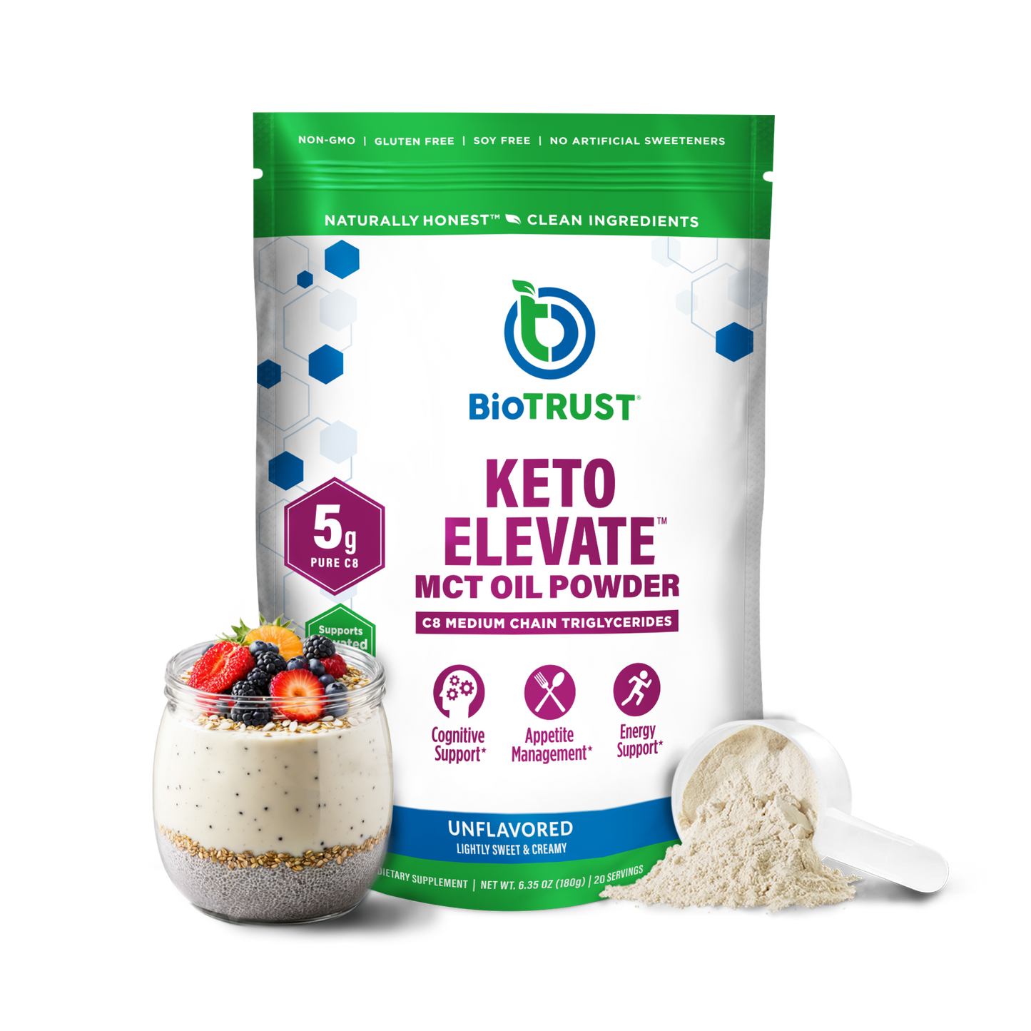 KETO ELEVATE? C8 MCT OIL POWDER (3 Delicious Flavors)