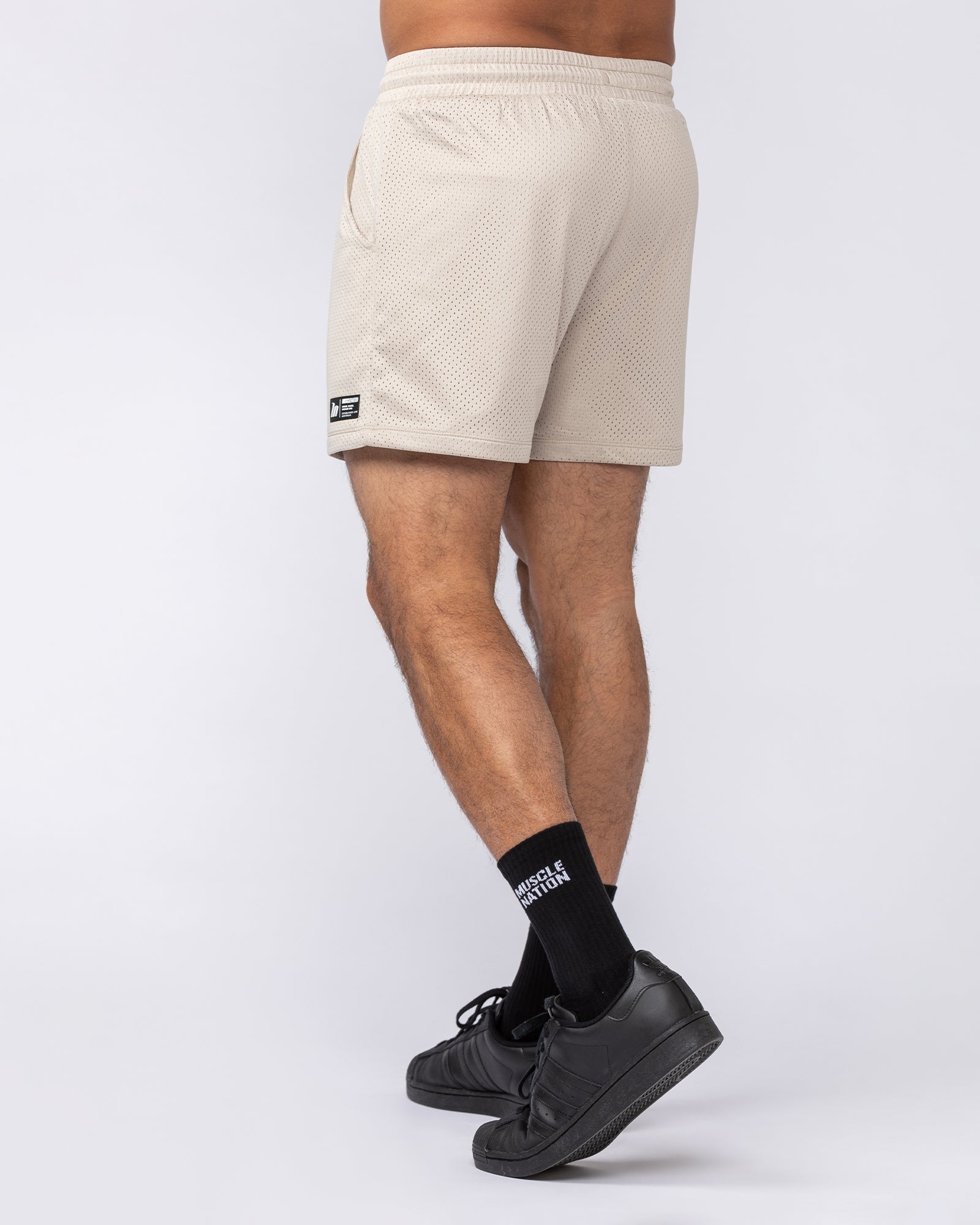 Lay Up 3.5" Shorts - Beige-Shorts-S-082528BEIGE-S-MNAPPRL43527-4-Muscle Nation
