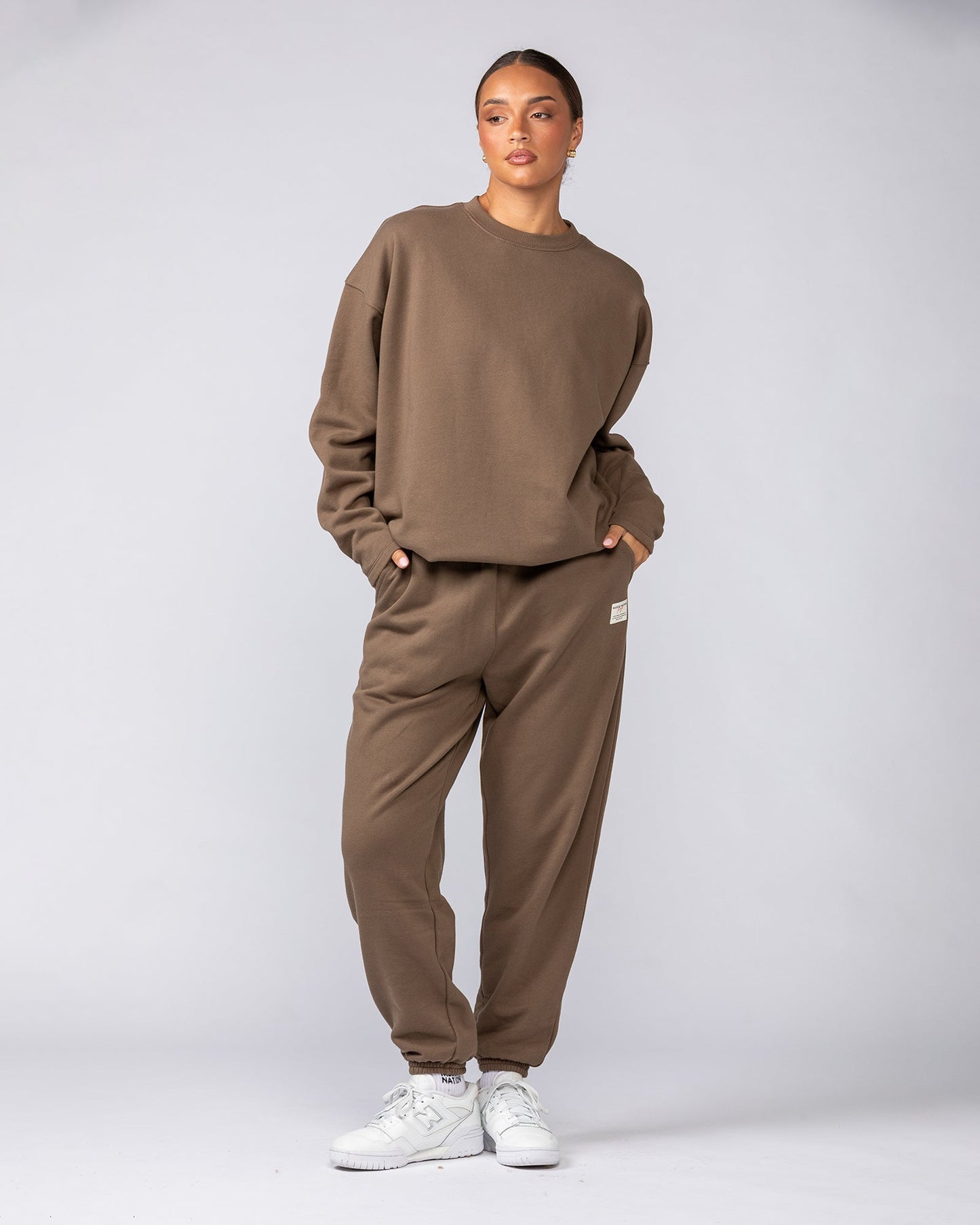 Lee Lem Crew Pullover - Washed Hazelnut-Jumpers & Hoodies-XS-022541WSHHZLNT-XS-MNAPPRL40966-7-Muscle Nation