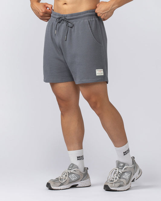 Lee Lem Waffle Shorts - Platinum Grey-Shorts-XS-022549PLGREY-XS-MNAPPRL42797-1-Muscle Nation