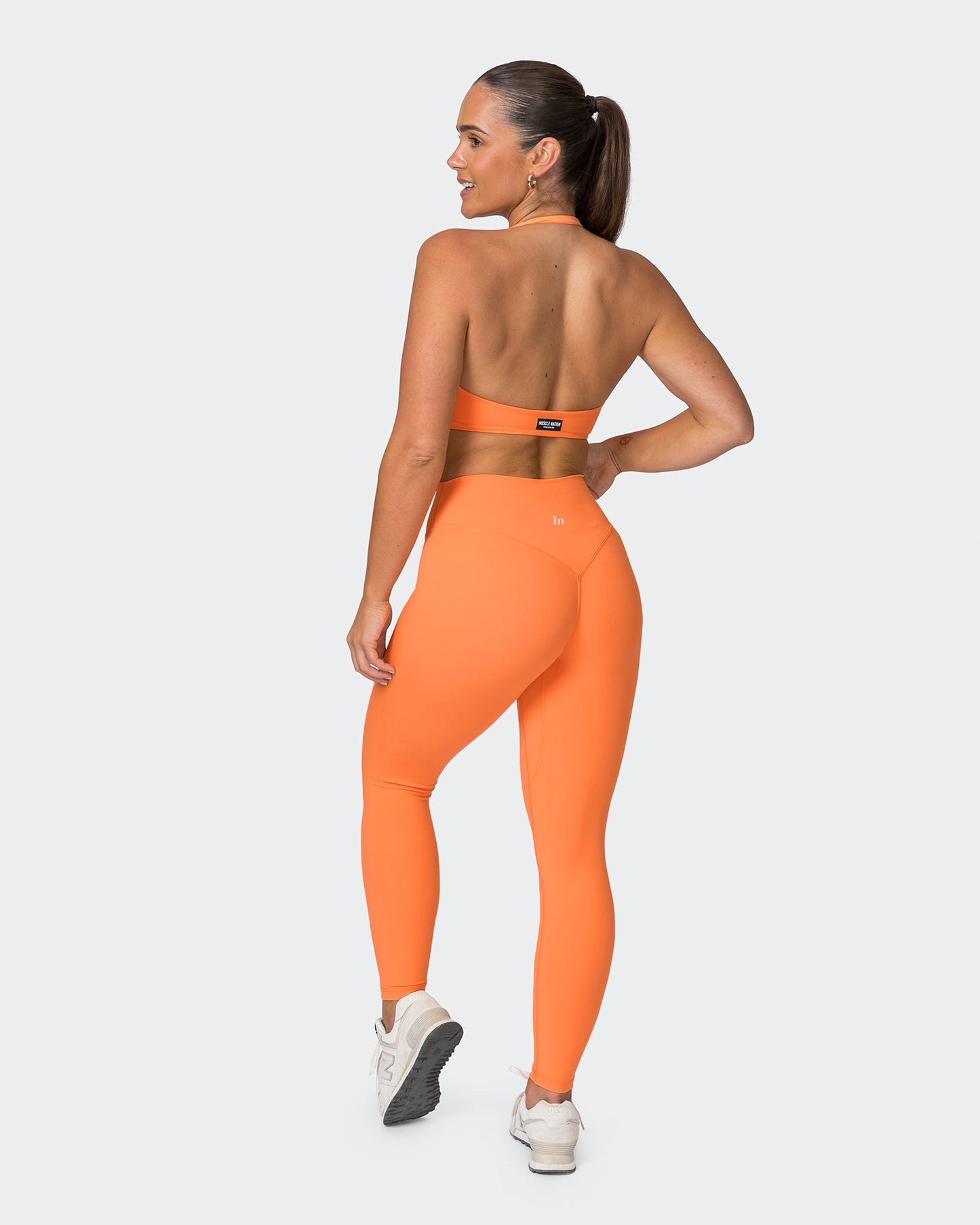 Liberty Zero Rise Ankle Length Leggings - Papaya-Leggings-XXS-072322PAPAYA-XXS-MNAPPRL25868-7-Muscle Nation