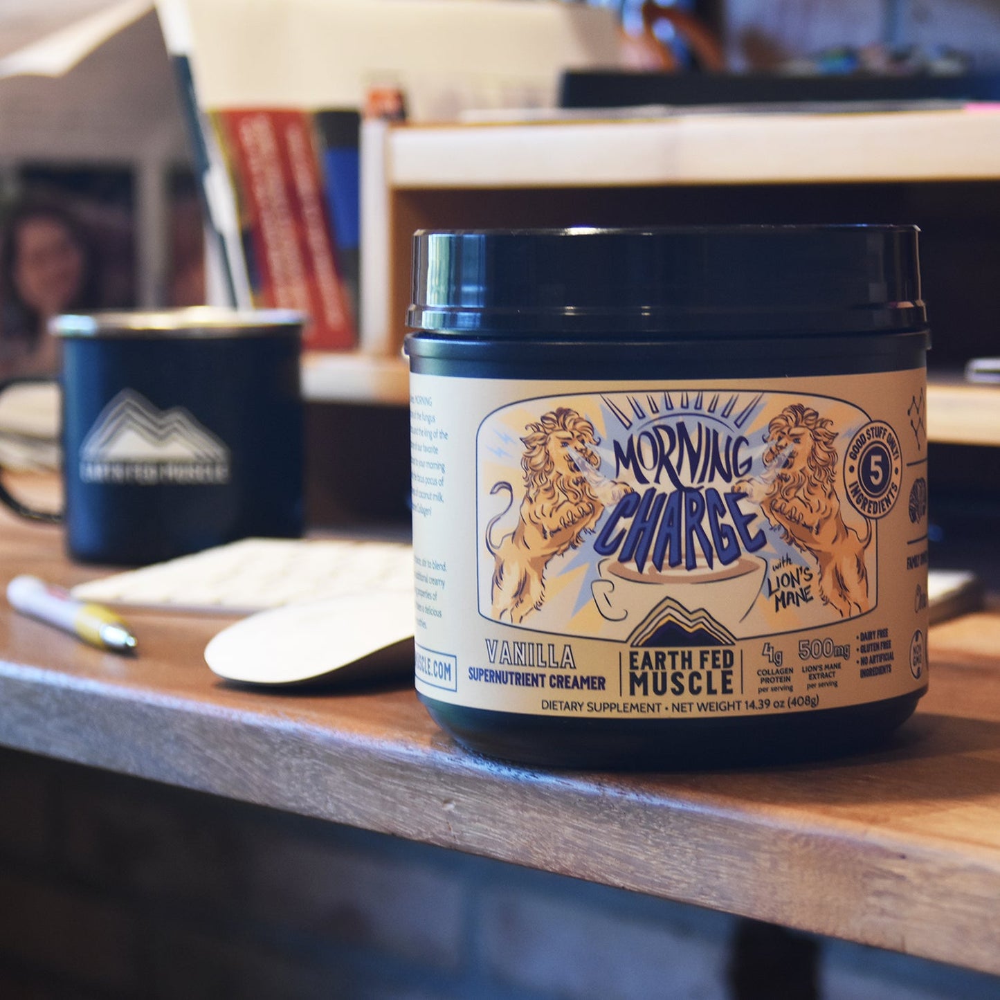 Morning Charge Vanilla Supernutrient Creamer with LionĄŻs Mane