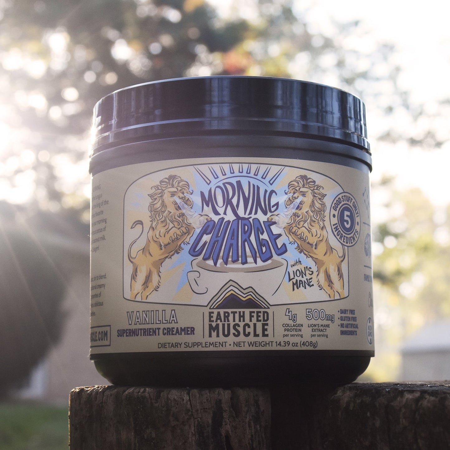 Morning Charge Vanilla Supernutrient Creamer with LionĄŻs Mane