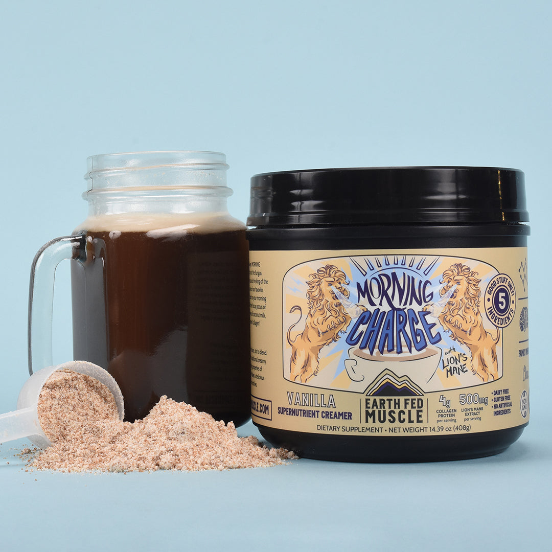 Morning Charge Vanilla Supernutrient Creamer with LionĄŻs Mane