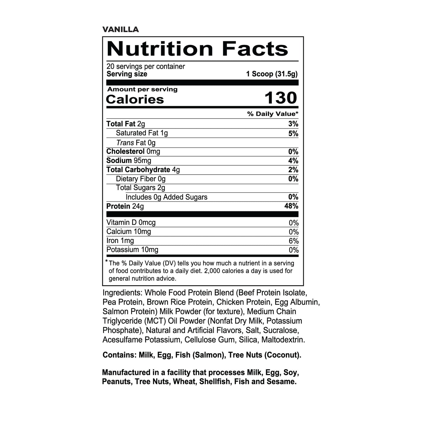 MRE LITE Whole Food Protein - 20 Servings
