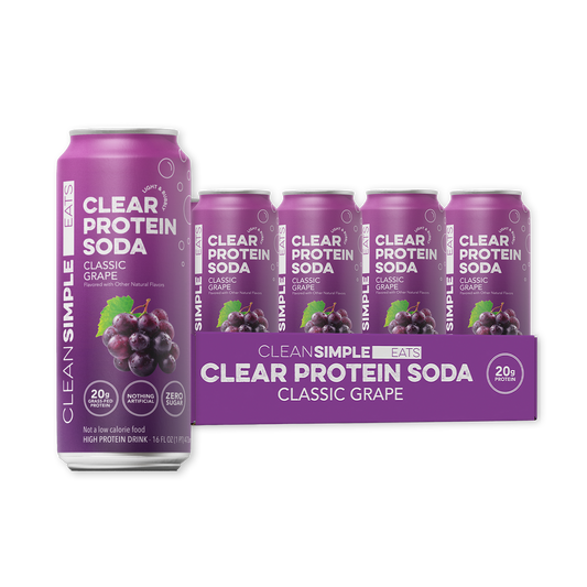 Clear protein soda grape soda flavor 12 pack cans