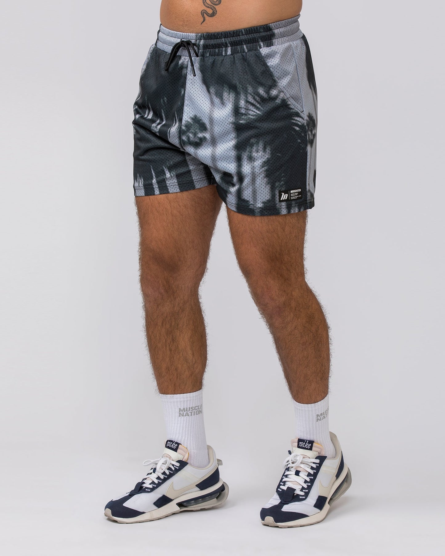 Lay Up 3.5" Shorts - Palm Tree Print-Shorts-S-112342PLMTRE-S-MNAPPRL30712-3-Muscle Nation