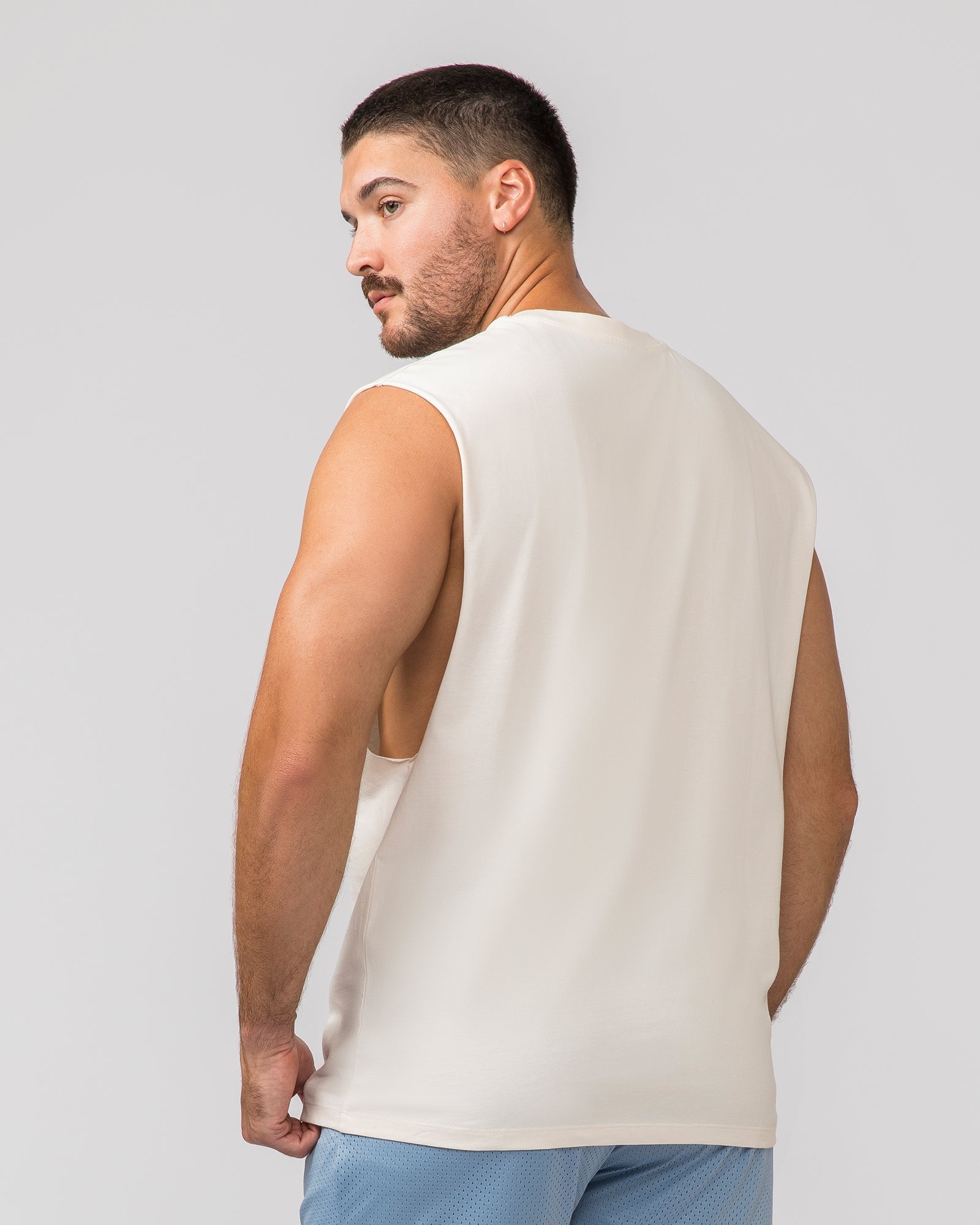 Lifting Muscle Tank - Travertine-Singlets & Tanks-S-022439TRAV-S-MNAPPRL30811-3-Muscle Nation