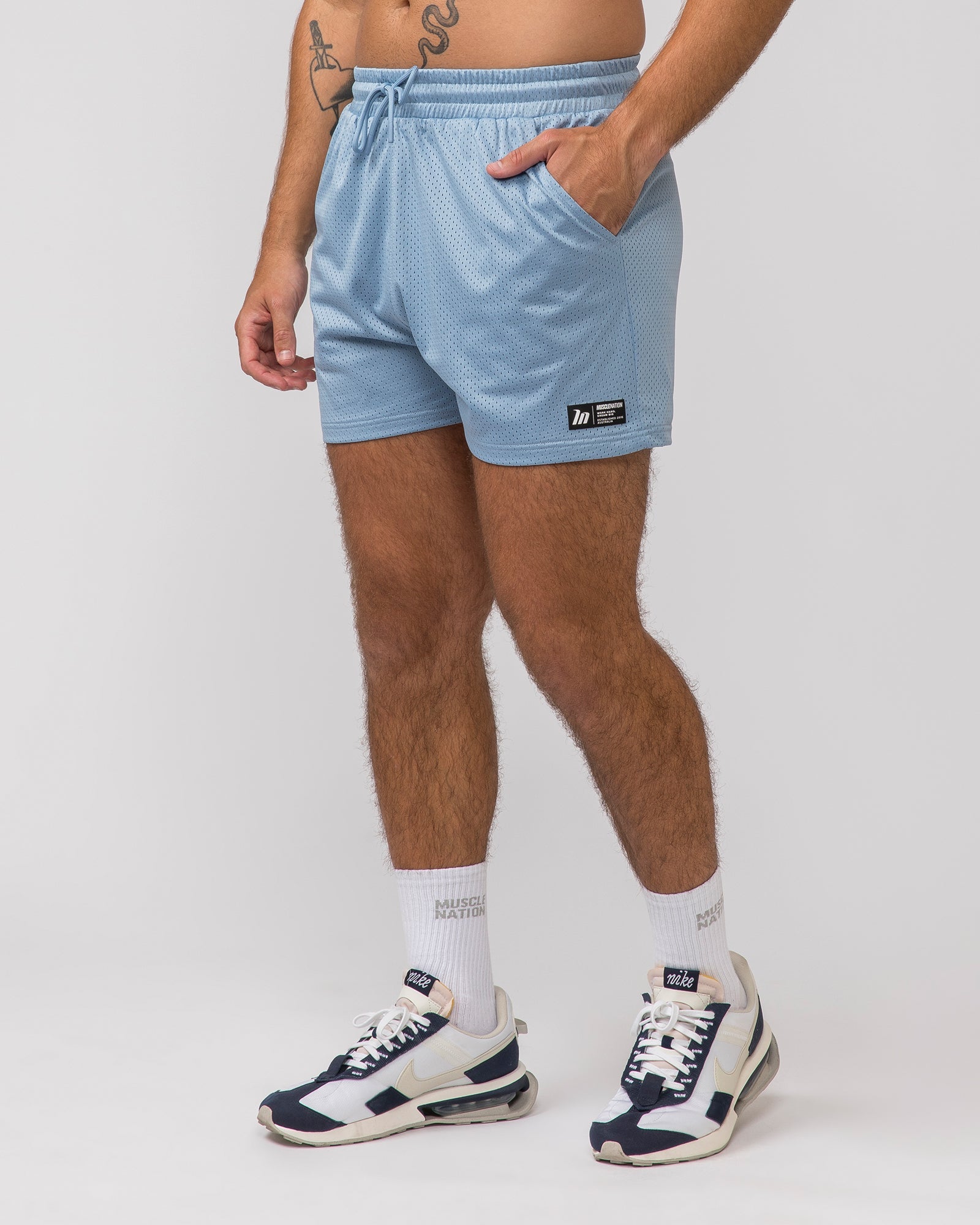 Lay Up 3.5" Shorts - Sky Blue-Shorts-S-112342SKYBLU-S-MNAPPRL30740-1-Muscle Nation