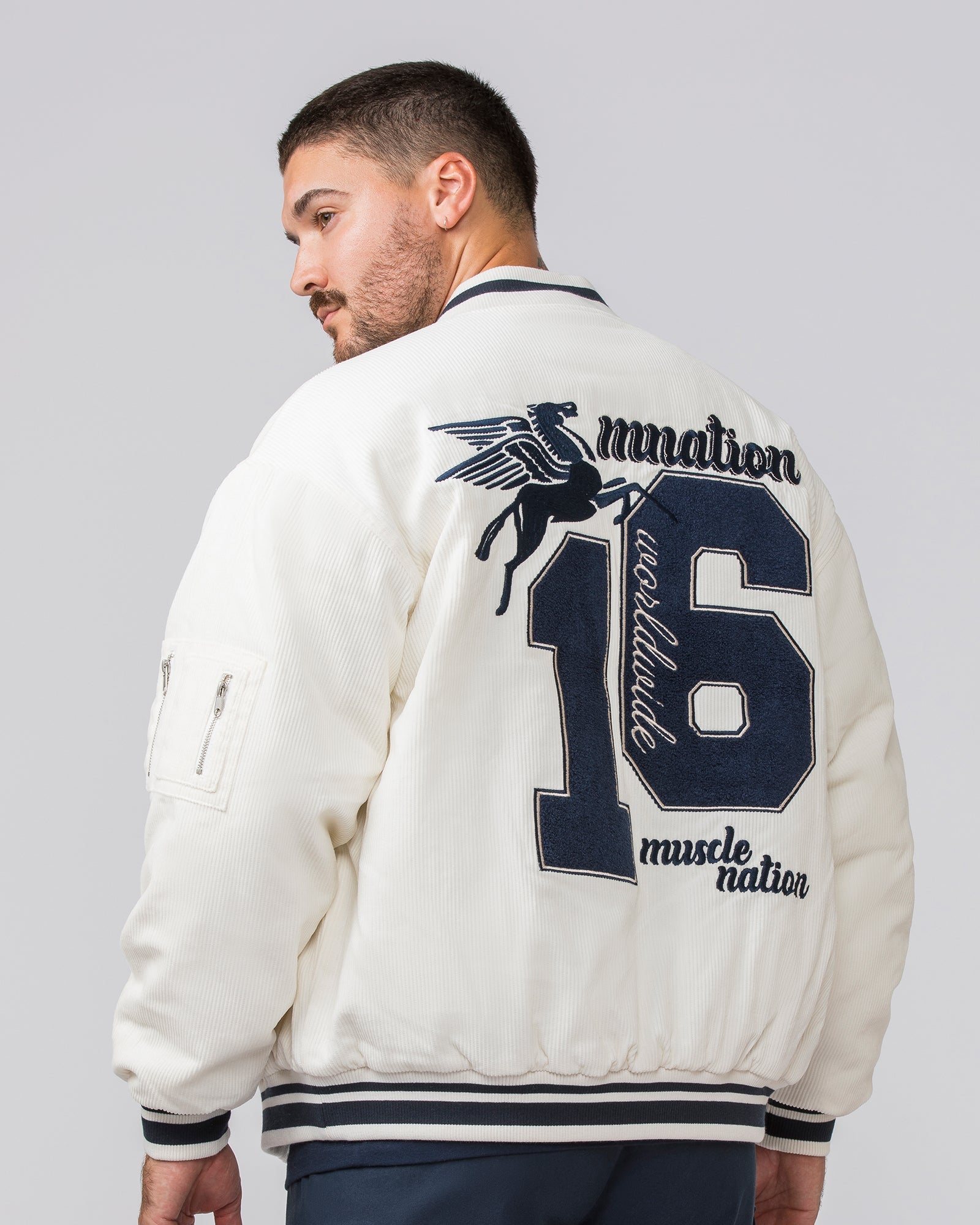 Retro Cord Bomber Jacket - Travertine-Jackets-XS-042420TRAV-XS-MNAPPRL31288-5-Muscle Nation