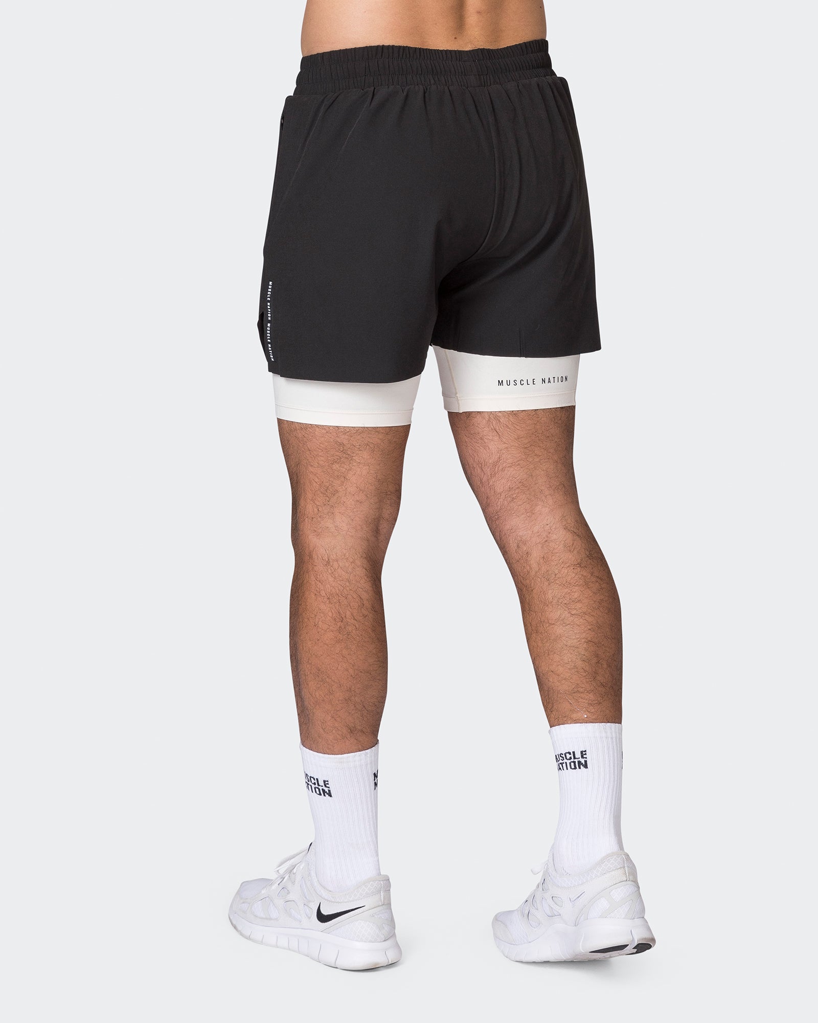 Replay 3" Shorts - Black/Travertine-Shorts-S-052334BLK-S-MNAPPRL25191-5-Muscle Nation