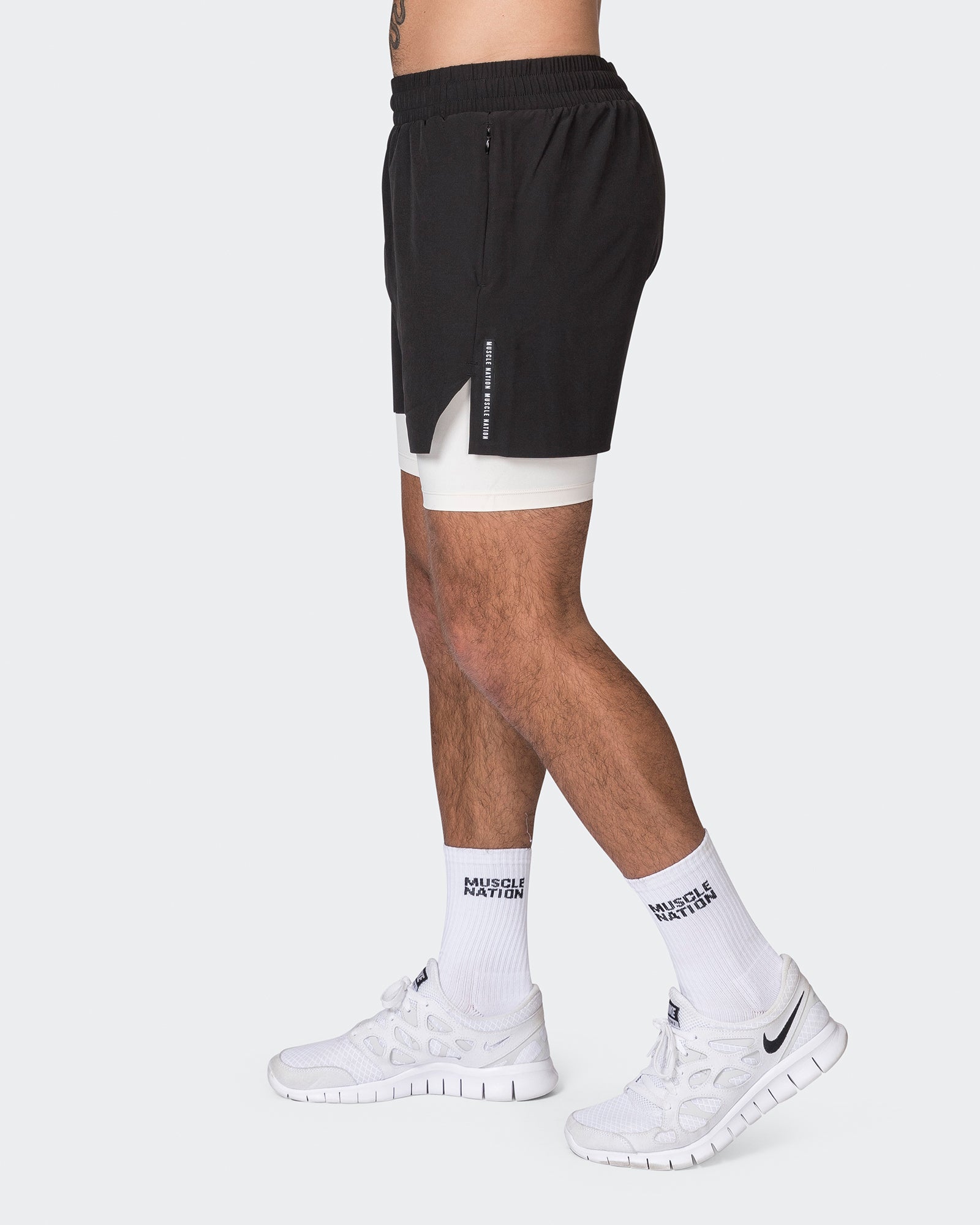Replay 3" Shorts - Black/Travertine-Shorts-S-052334BLK-S-MNAPPRL25191-4-Muscle Nation