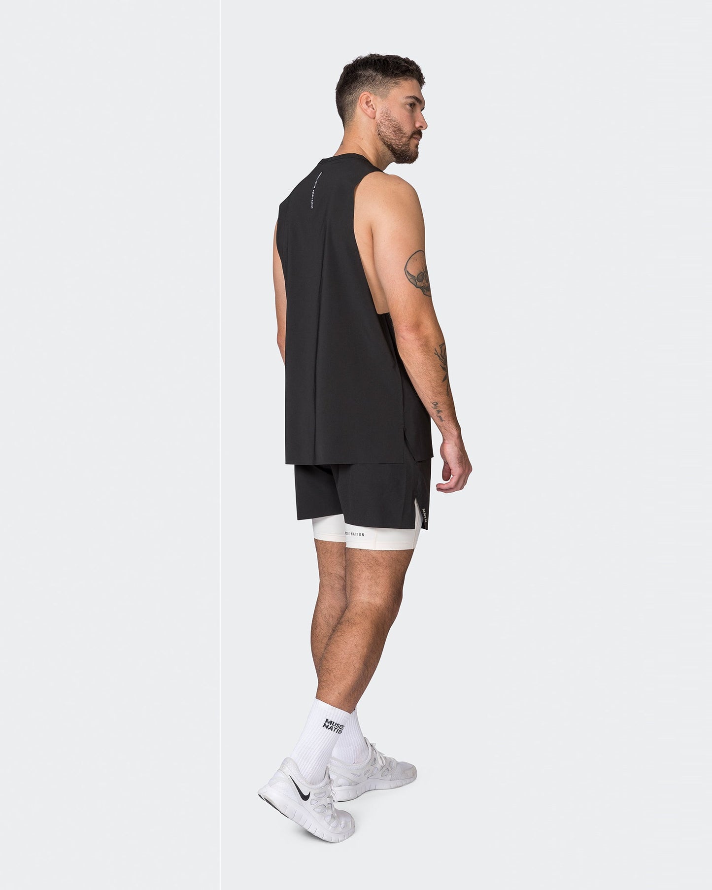 Replay 3" Shorts - Black/Travertine-Shorts-S-052334BLK-S-MNAPPRL25191-7-Muscle Nation