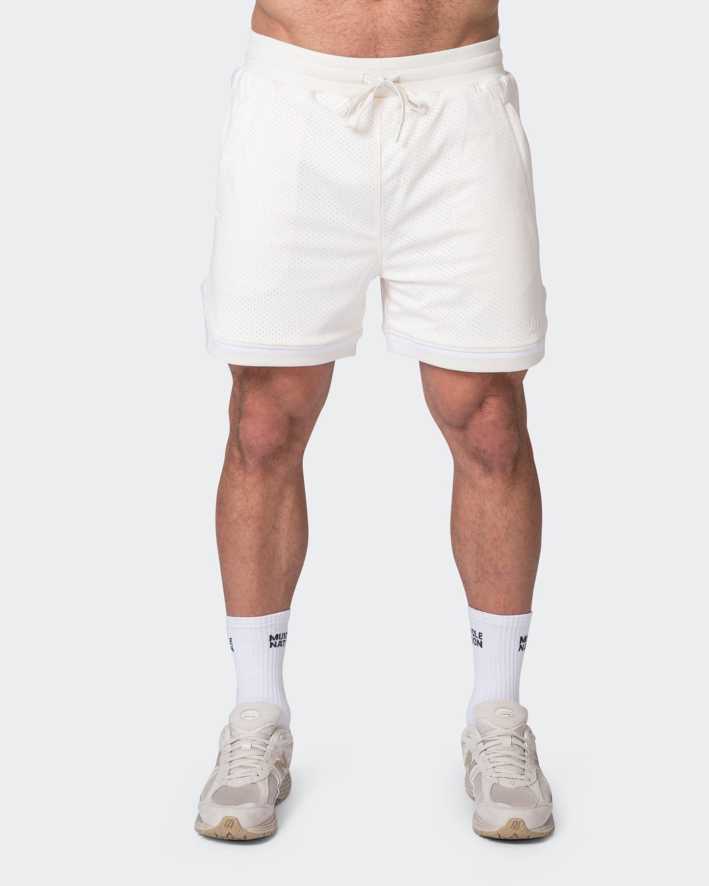 Mens 5" Basketball Shorts - Travertine-Shorts-S-072312TRAV-S-MNAPPRL25513-2-Muscle Nation