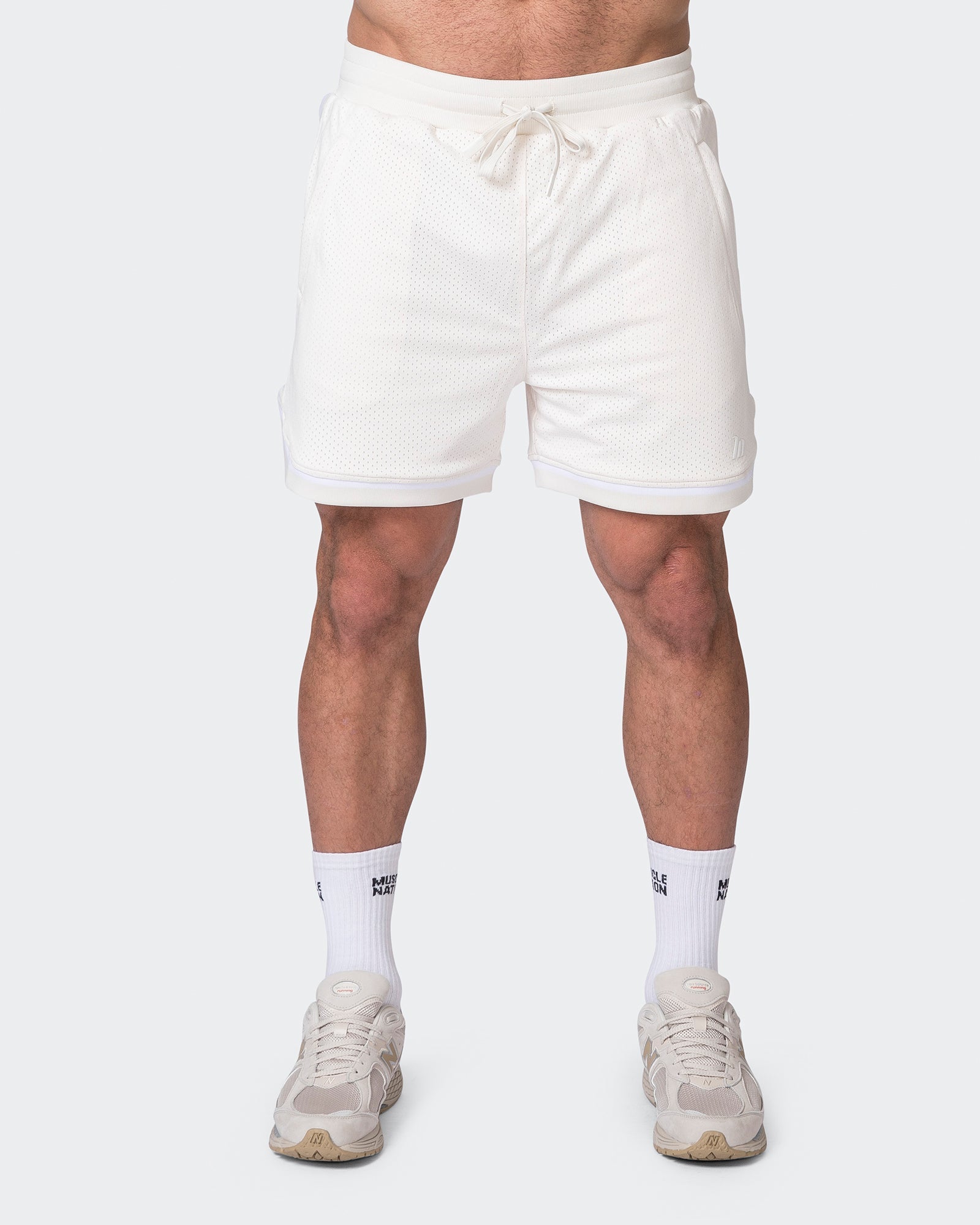 Mens 5" Basketball Shorts - Travertine-Shorts-S-072312TRAV-S-MNAPPRL25513-2-Muscle Nation