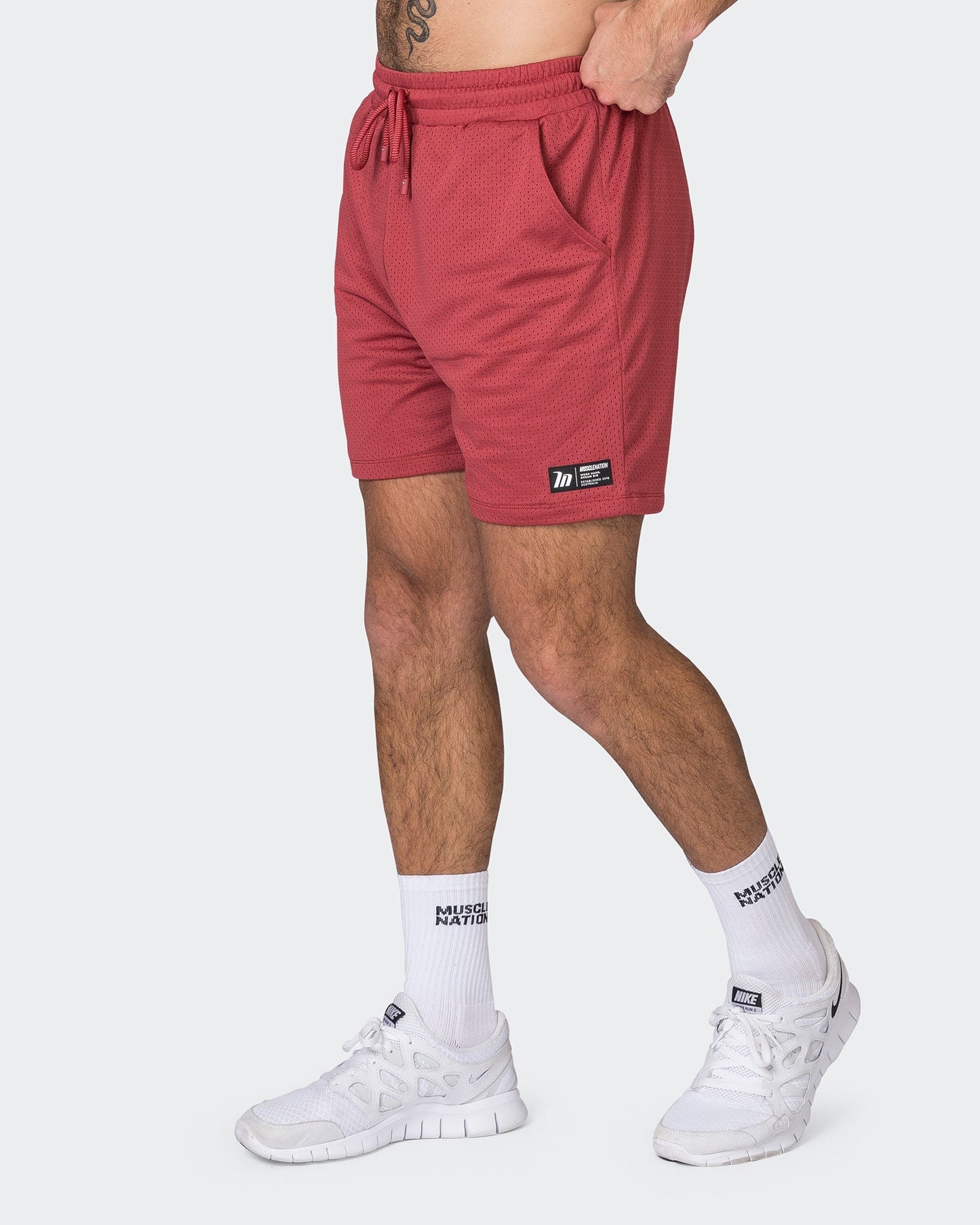 Lay Up 5" Shorts - Dusty Red-Shorts-S-072311DTSYRD-S-MNAPPRL25506-1-Muscle Nation