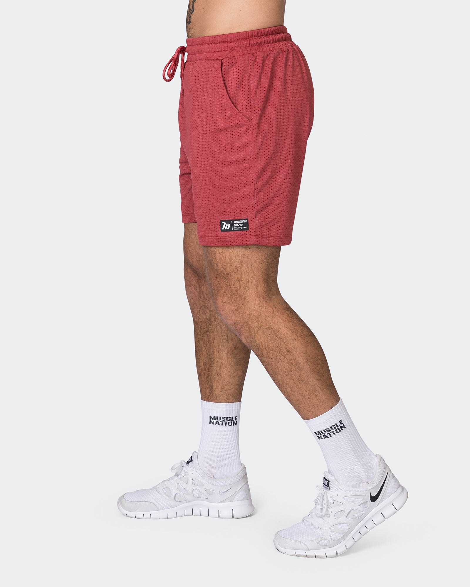 Lay Up 5" Shorts - Dusty Red-Shorts-S-072311DTSYRD-S-MNAPPRL25506-4-Muscle Nation