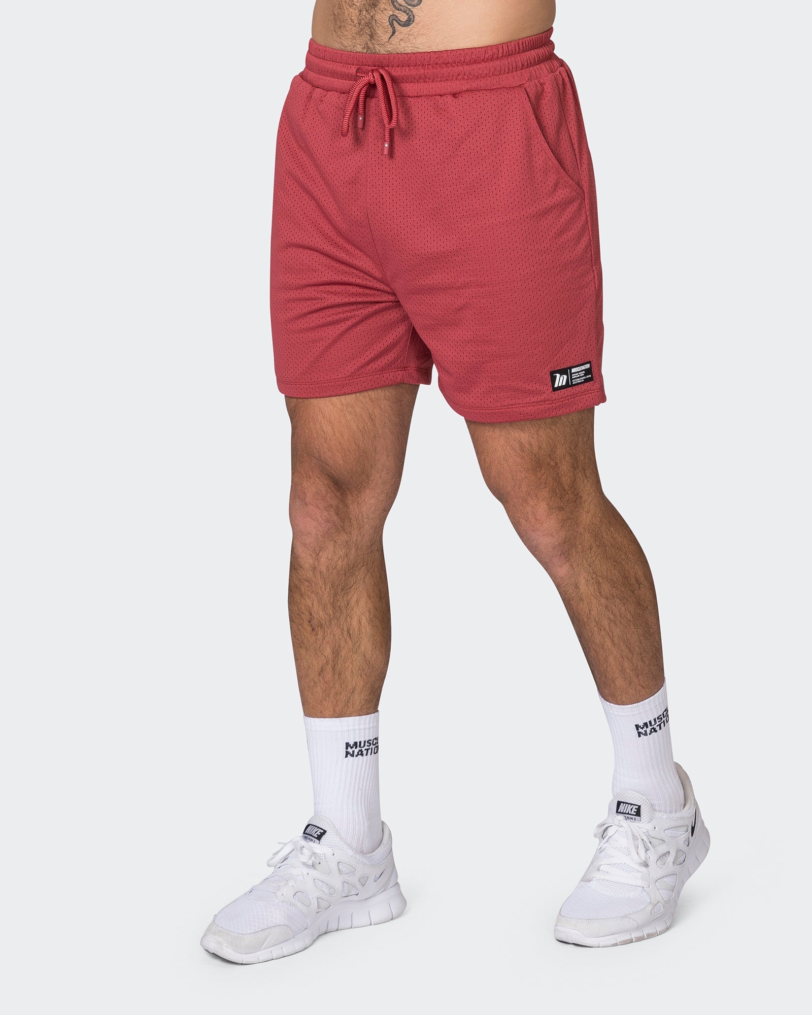 Lay Up 5" Shorts - Dusty Red-Shorts-S-072311DTSYRD-S-MNAPPRL25506-3-Muscle Nation