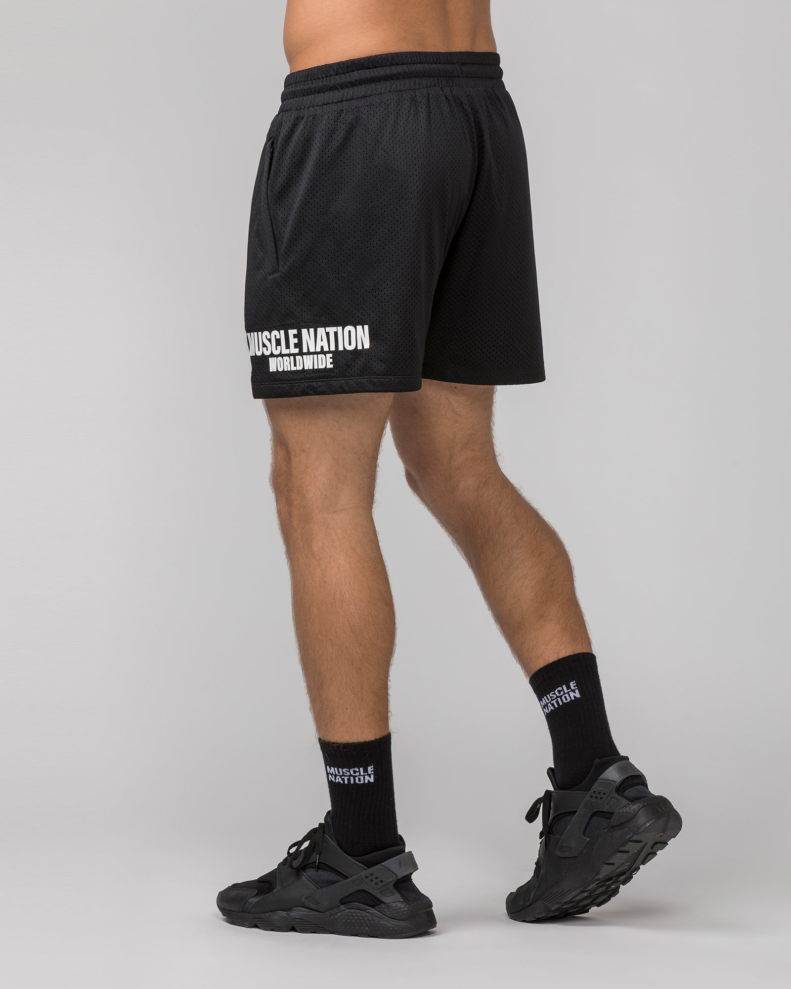 Worldwide Lay Up 3.5" Shorts - Black-Shorts-S-062404BLK-S-MNAPPRL31758-4-Muscle Nation
