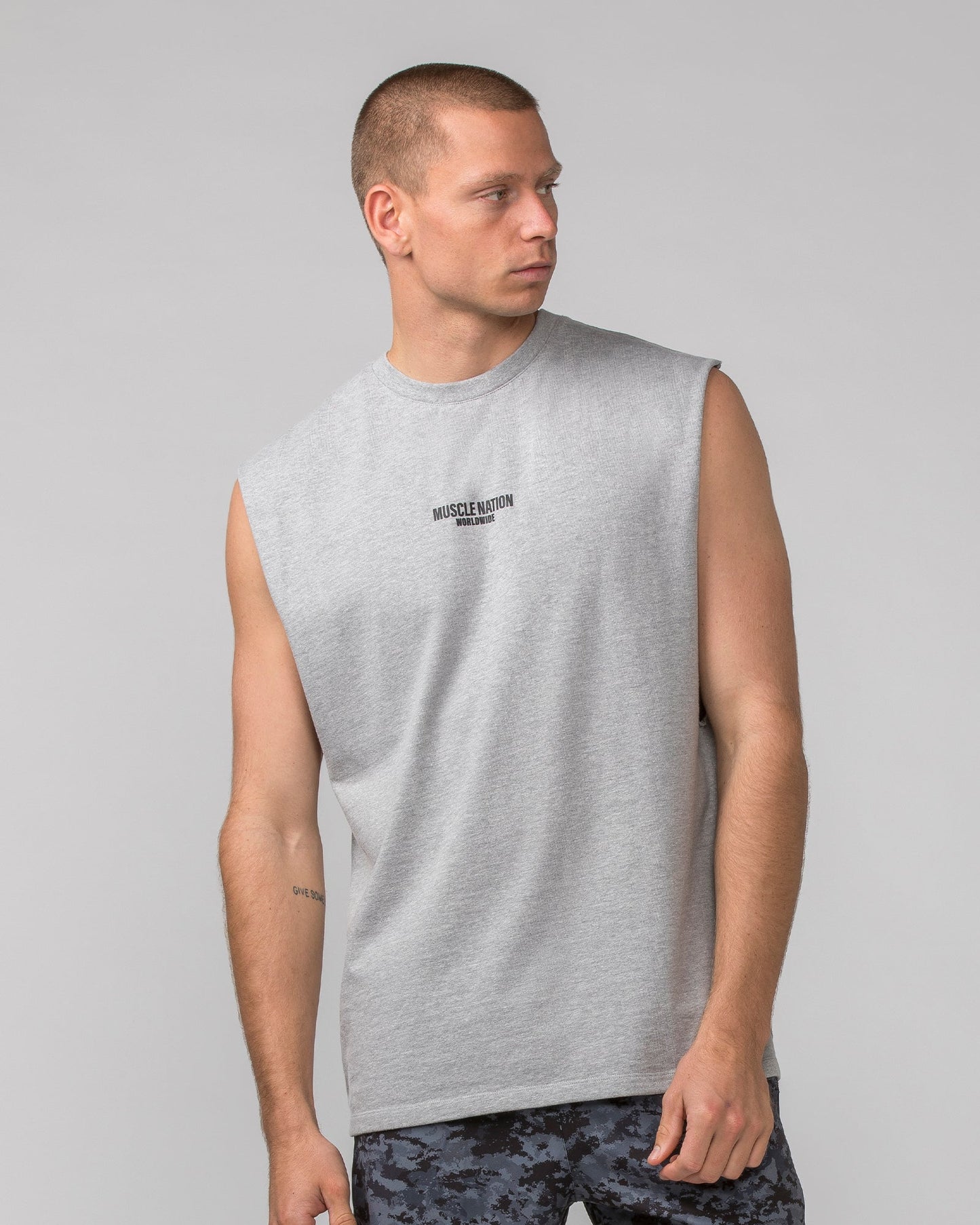 Worldwide Muscle Tank - Light Grey Marl-Singlets & Tanks-S-062402 LTGRYMRL-S-MNAPPRL31744-2-Muscle Nation