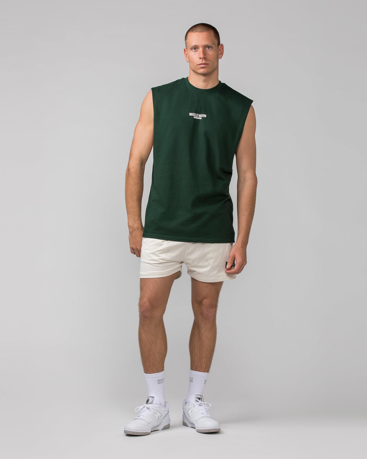 Worldwide Muscle Tank - Forest Green-Singlets & Tanks-S-062402 FRSGRN-S-MNAPPRL31751-5-Muscle Nation