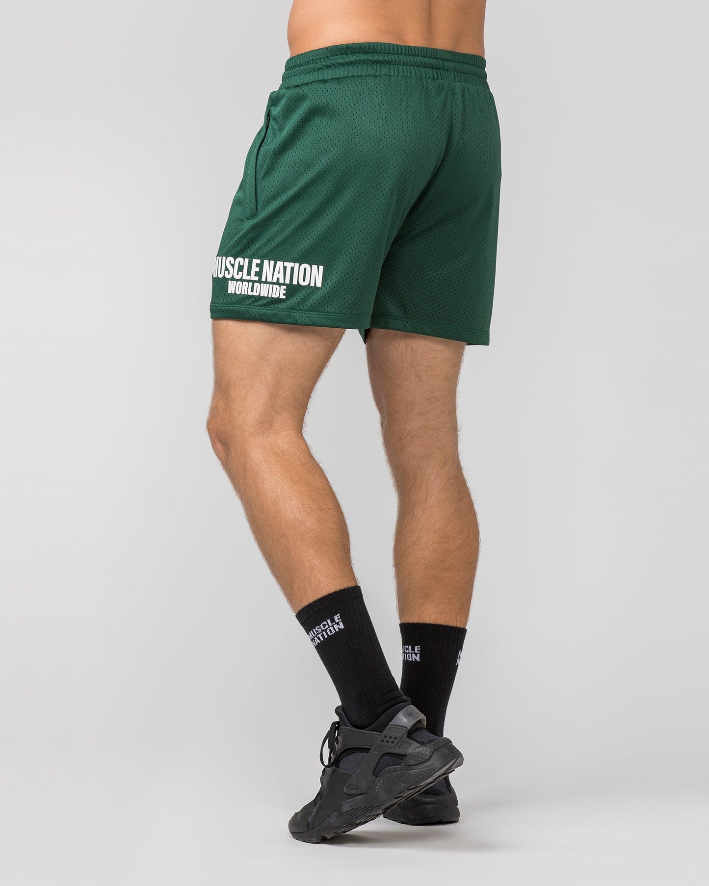 Worldwide Lay Up 3.5" Shorts - Forest Green-Shorts-S-062404FRSGRN-S-MNAPPRL31765-5-Muscle Nation