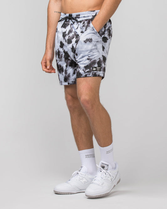 Lay Up 5" Shorts - Tie Dye Print-Shorts-S-052418GRHPR-S-MNAPPRL30346-1-Muscle Nation
