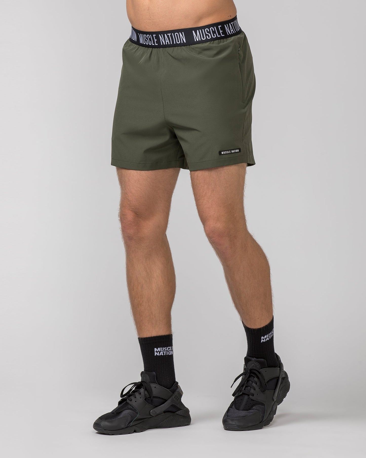 Level Up Training 4" Shorts - Dark Khaki-Shorts-S-112364DKHAKI-S-MNAPPRL28251-3-Muscle Nation