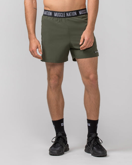 Level Up Training 4" Shorts - Dark Khaki-Shorts-S-112364DKHAKI-S-MNAPPRL28251-1-Muscle Nation