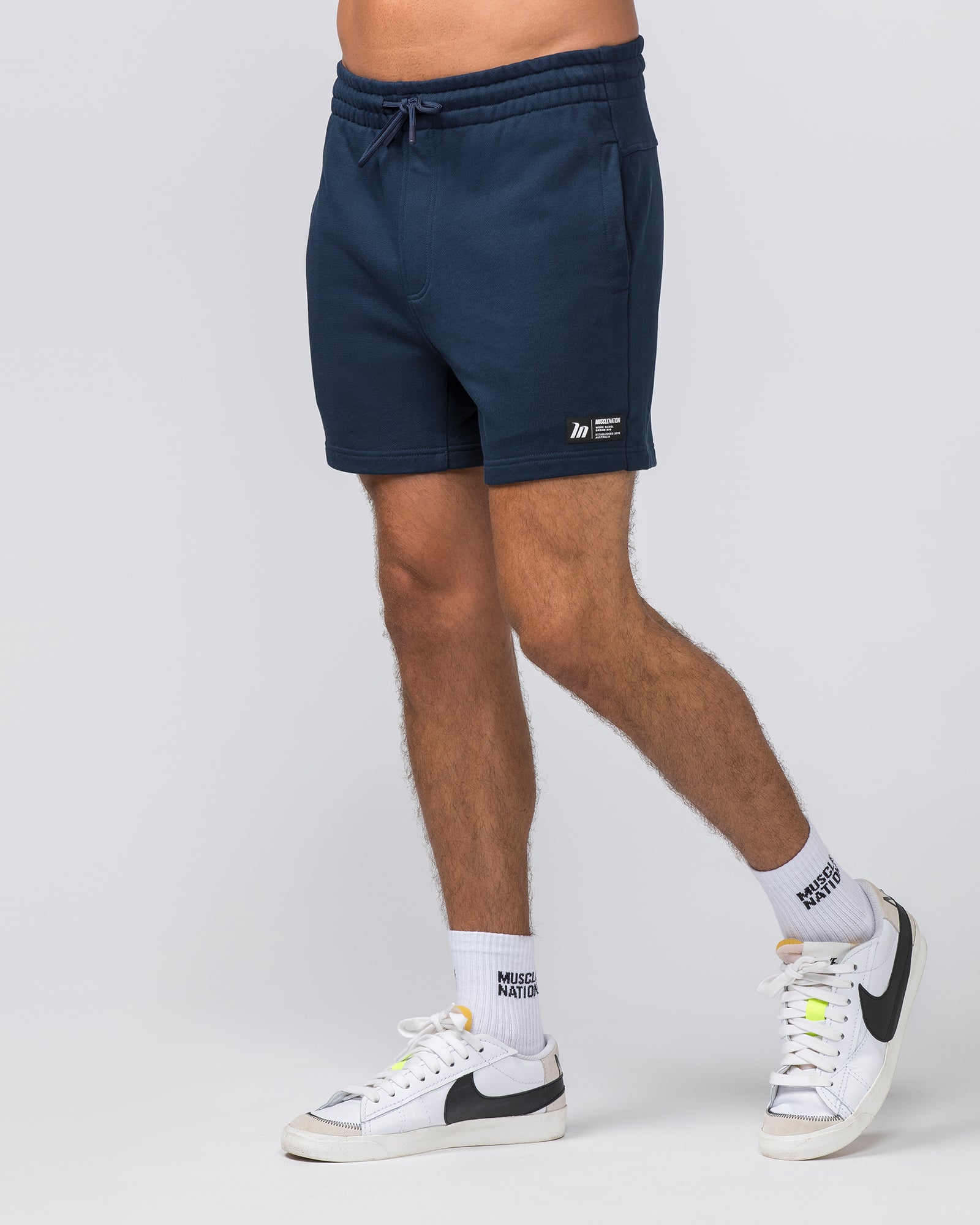 Sweat 5" Shorts - Navy-Shorts-S-032444NAVY-S-MNAPPRL30655-3-Muscle Nation