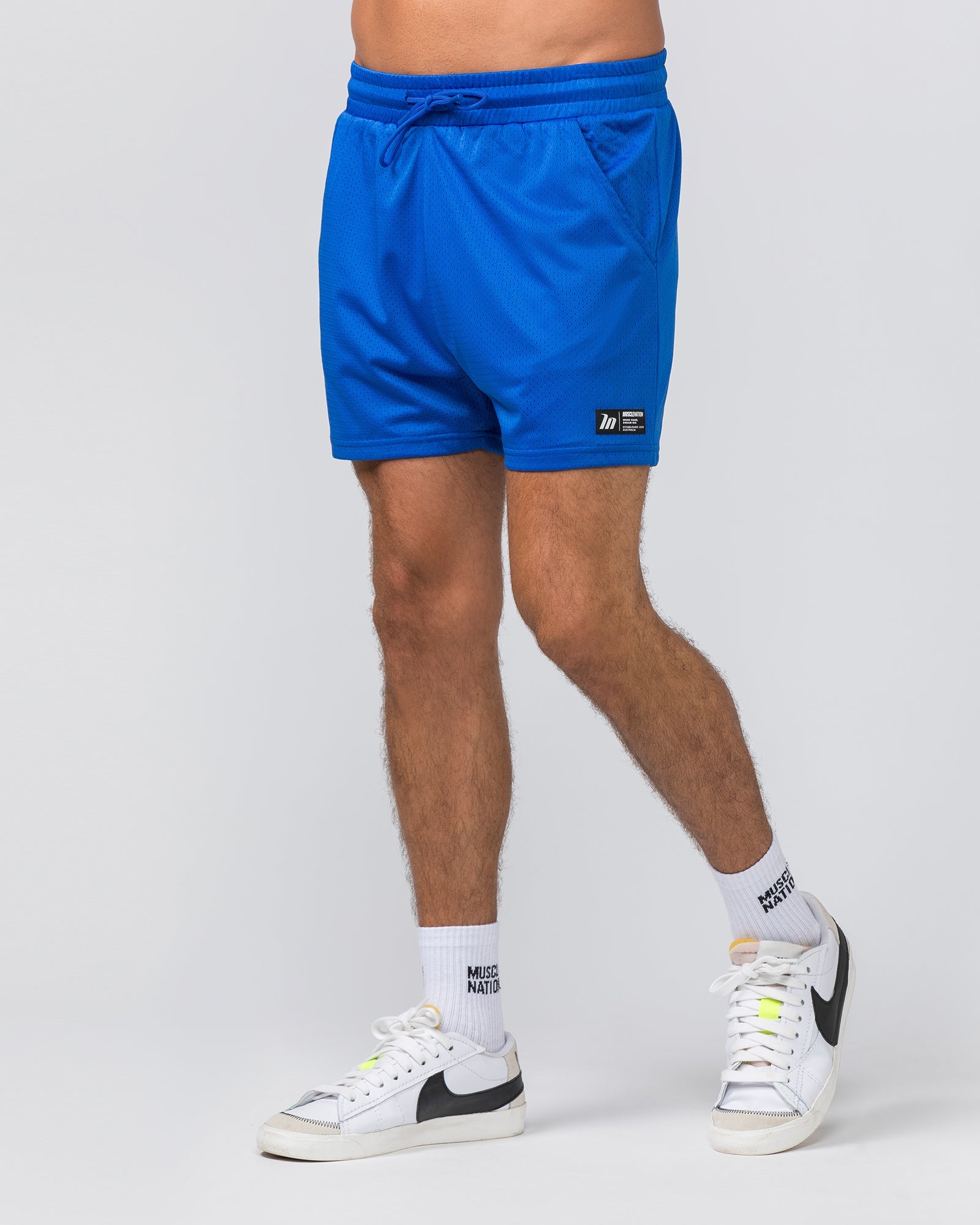 Lay Up 3.5" Shorts - Bondi Blue-Shorts-S-112342BONDIBLU-S-MNAPPRL30719-3-Muscle Nation