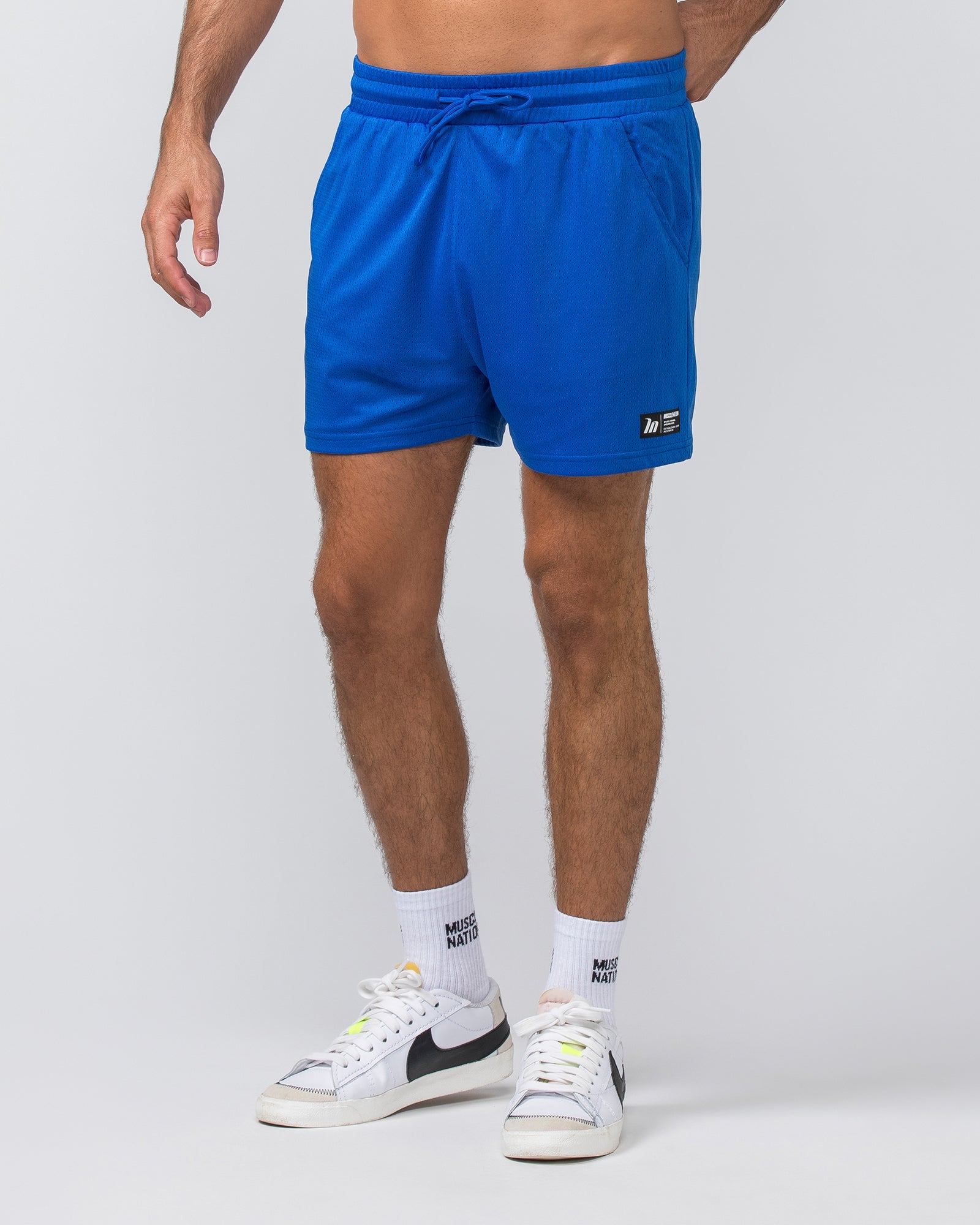 Lay Up 3.5" Shorts - Bondi Blue-Shorts-S-112342BONDIBLU-S-MNAPPRL30719-1-Muscle Nation