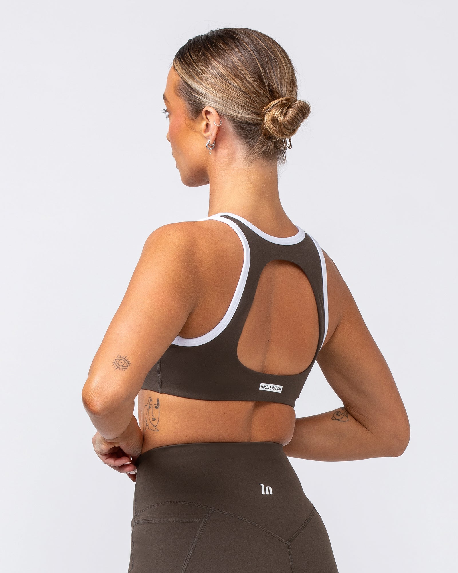 Contrast Bralette - Deep Brown-Bralettes-XS-082417DEPBRN-XS-MNAPPRL32048-5-Muscle Nation