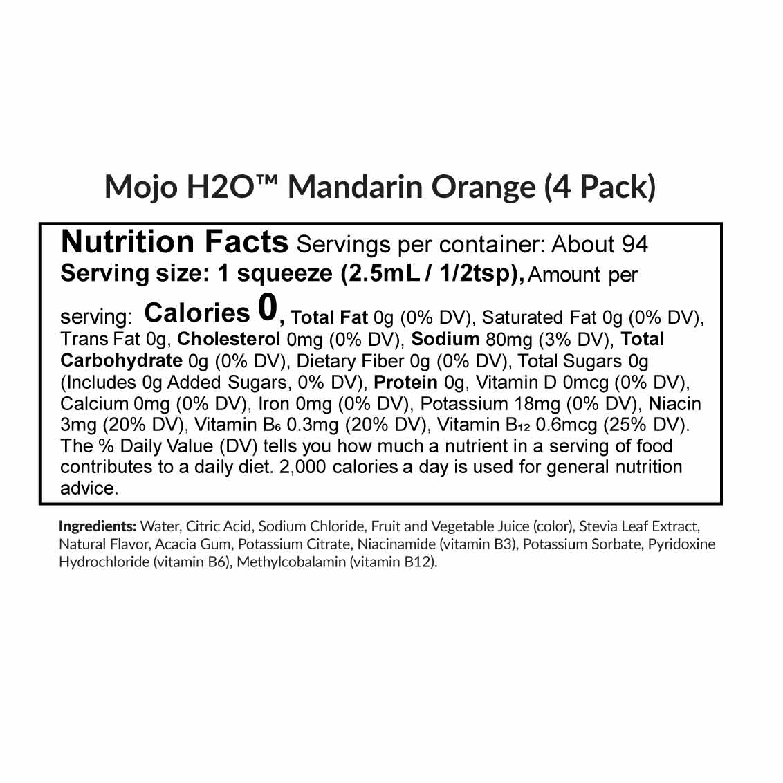 Mojo H2O Water Enhancer Nutrition Facts||aria-describedby="text-alternative-mojo-orange-suppfacts"