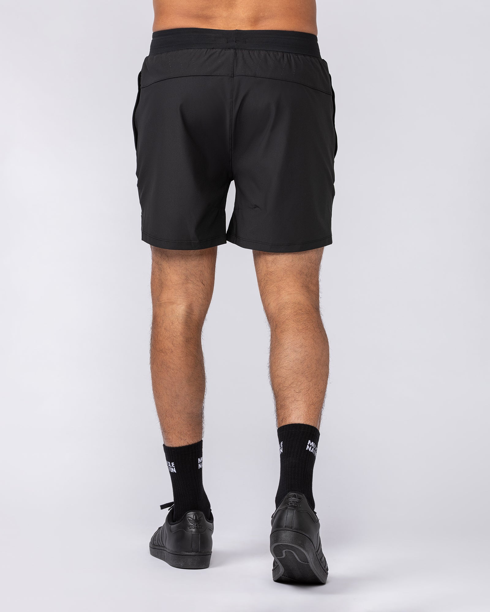 On Repeat Training 5" Shorts - Black-Shorts-S-082410BLK-S-MNAPPRL32544-7-Muscle Nation