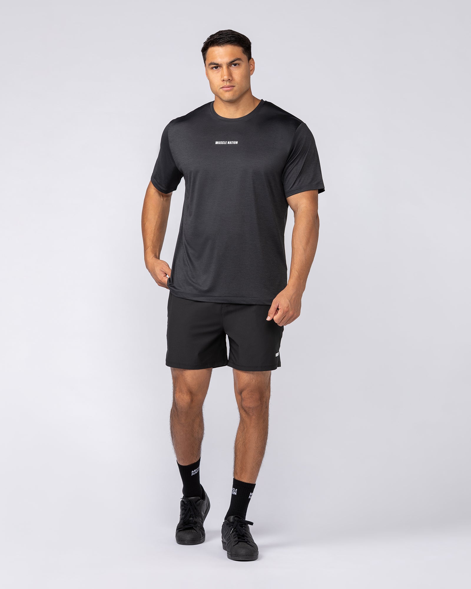 On Repeat Training 5" Shorts - Black-Shorts-S-082410BLK-S-MNAPPRL32544-8-Muscle Nation