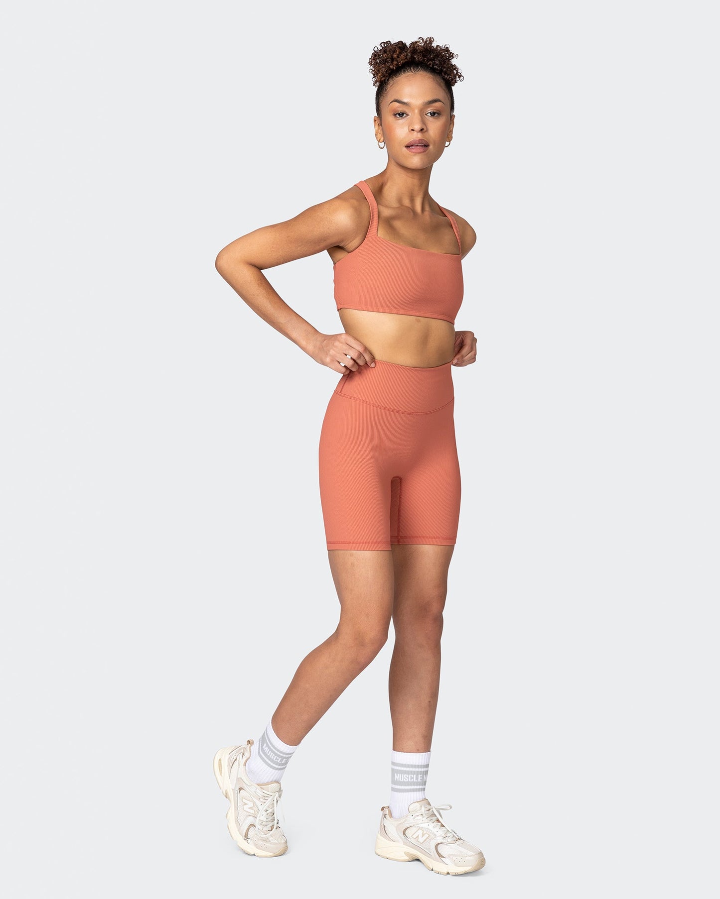 Twist Rib Bra - Burnt Sienna-Sports Bras-XS-042303BNTSNA-XS-MNAPPRL23305-8-Muscle Nation