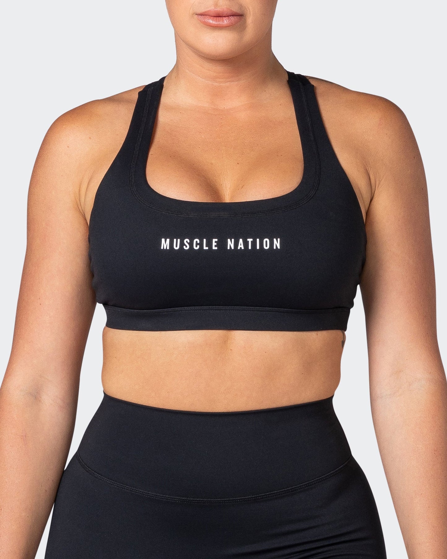 Deuce Bra - Black-Sports Bras-XS-082202BLK-XS-MNAPPRL17428-2-Muscle Nation