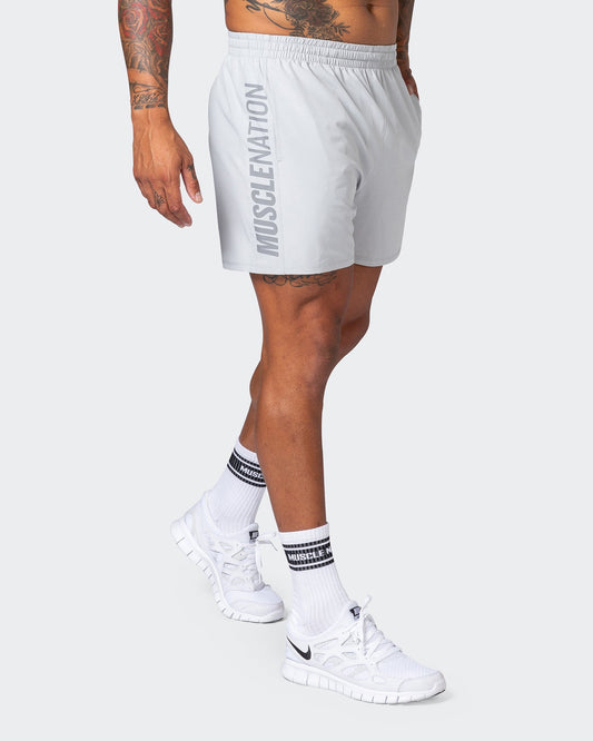 Function 4" Shorts - Quiet Grey-Shorts-S-082225QUTGRY-S-MNAPPRL17929-1-Muscle Nation