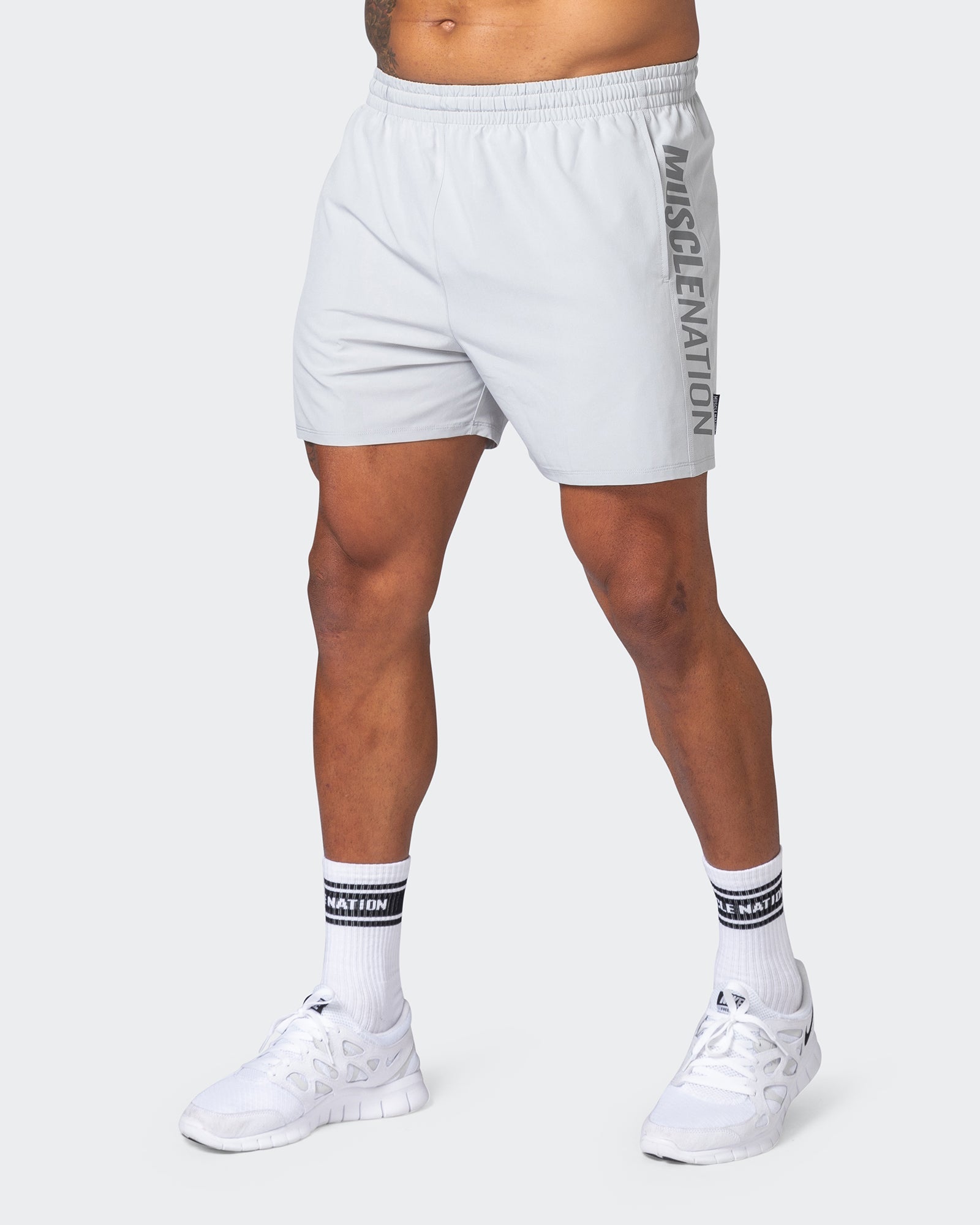 Function 4" Shorts - Quiet Grey-Shorts-S-082225QUTGRY-S-MNAPPRL17929-3-Muscle Nation