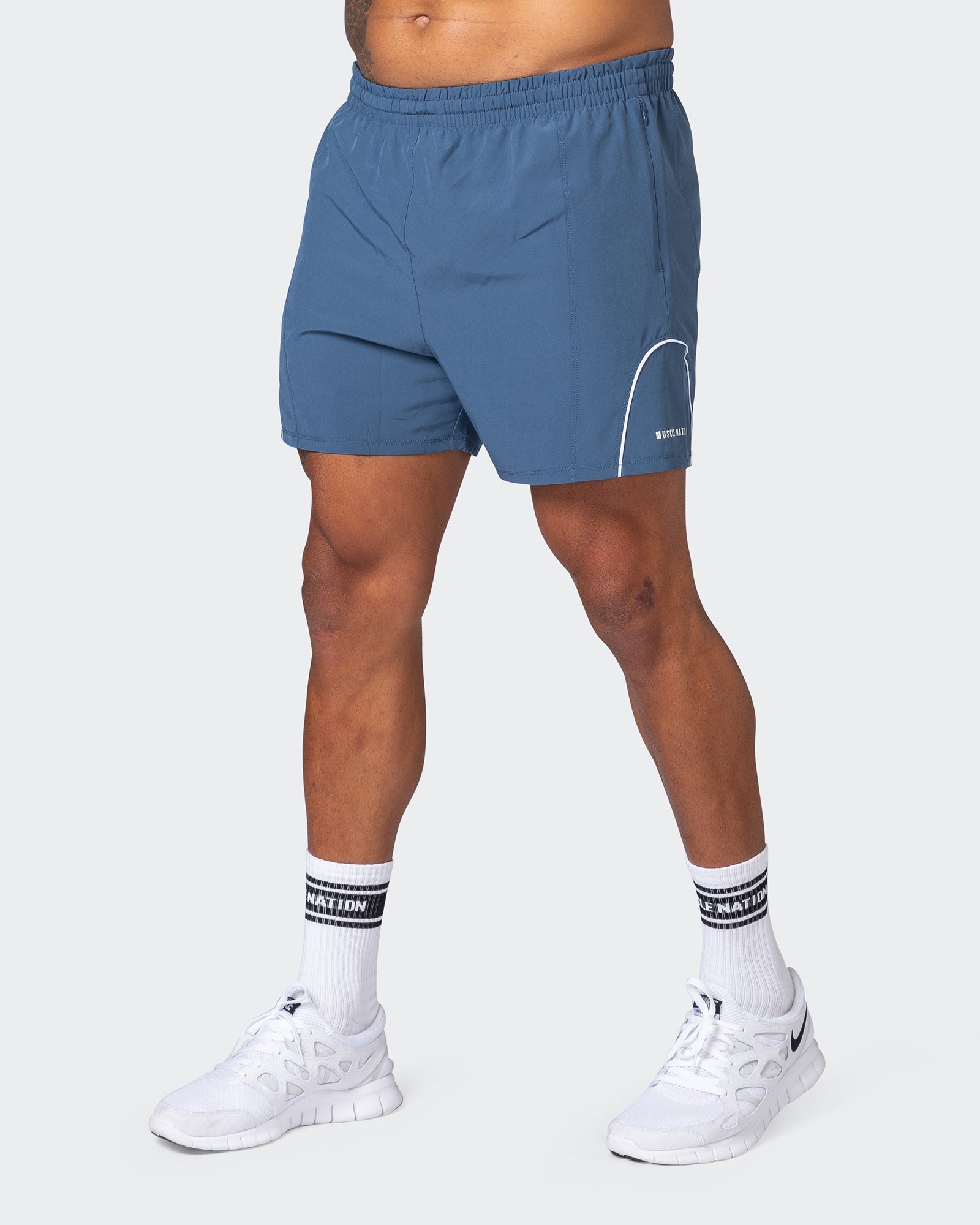 Deuce Training Shorts - Denim Blue-Shorts-S-082223DMNBLU-S-MNAPPRL17893-3-Muscle Nation
