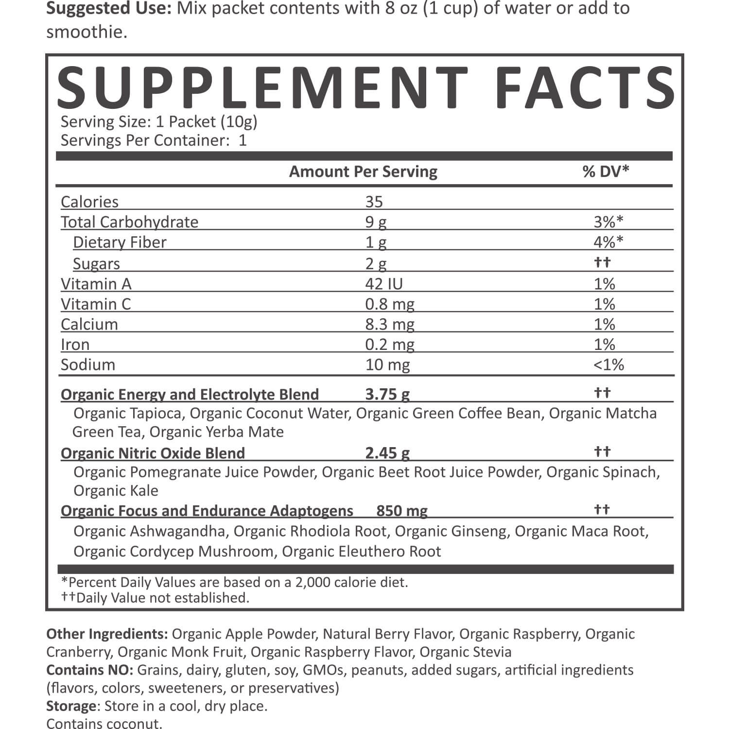 Organic Pre Workout Nutrition Facts supplement-facts beet-pomegranate_1