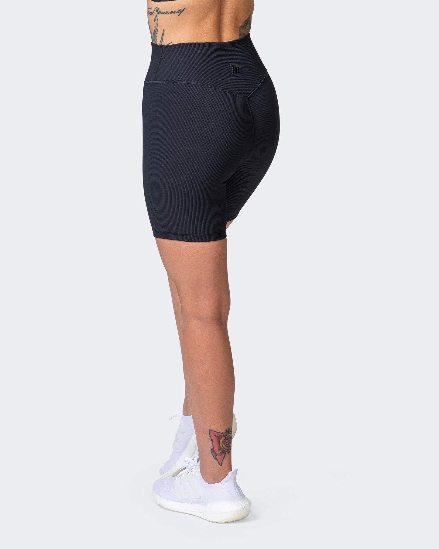Zero Rise Rib Bike Shorts - Black-Shorts-XXS-042204BLK-XXS-MNAPPRL14431-4-Muscle Nation