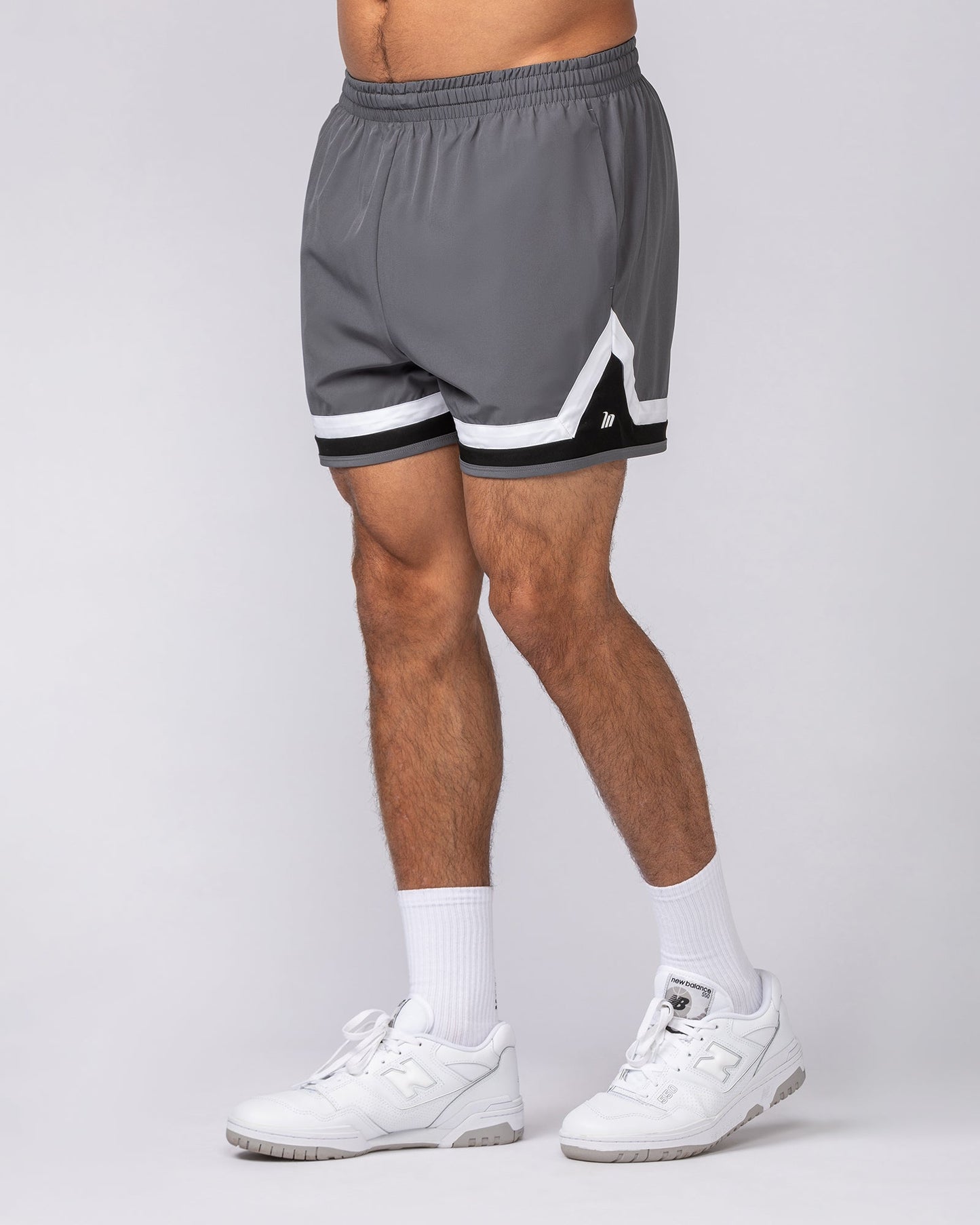 Player 4" Active Shorts - Gunmetal-Shorts-S-062527GUNMTL-S-MNAPPRL43251-3-Muscle Nation