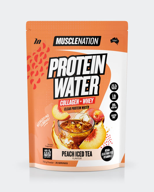 PROTEIN WATER - Peach Iced Tea - 25 serves 750g-Protein Waters-MNSUPPS0331-9359054001299-1-Muscle Nation