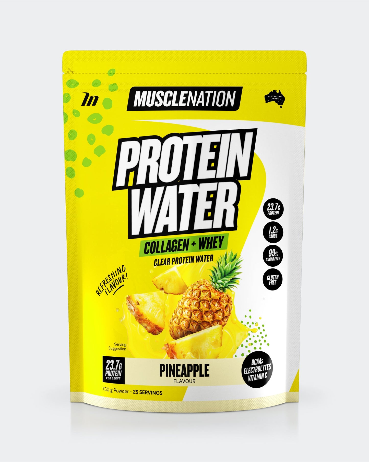 PROTEIN WATER - Pineapple - 25 serves 750g-Protein Waters-MNSUPPS0330-9359054001282-1-Muscle Nation