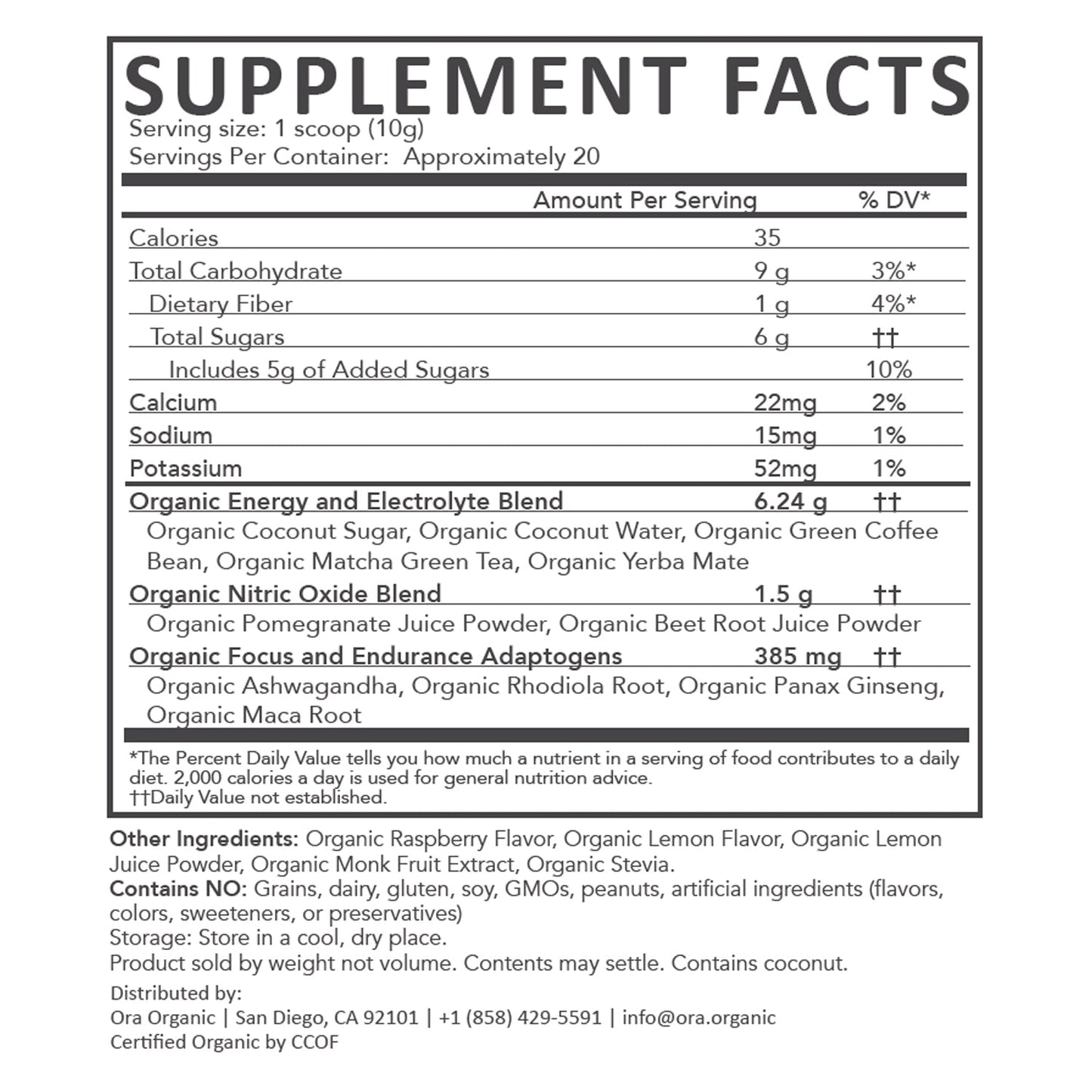 Organic Pre-Workout Powder
