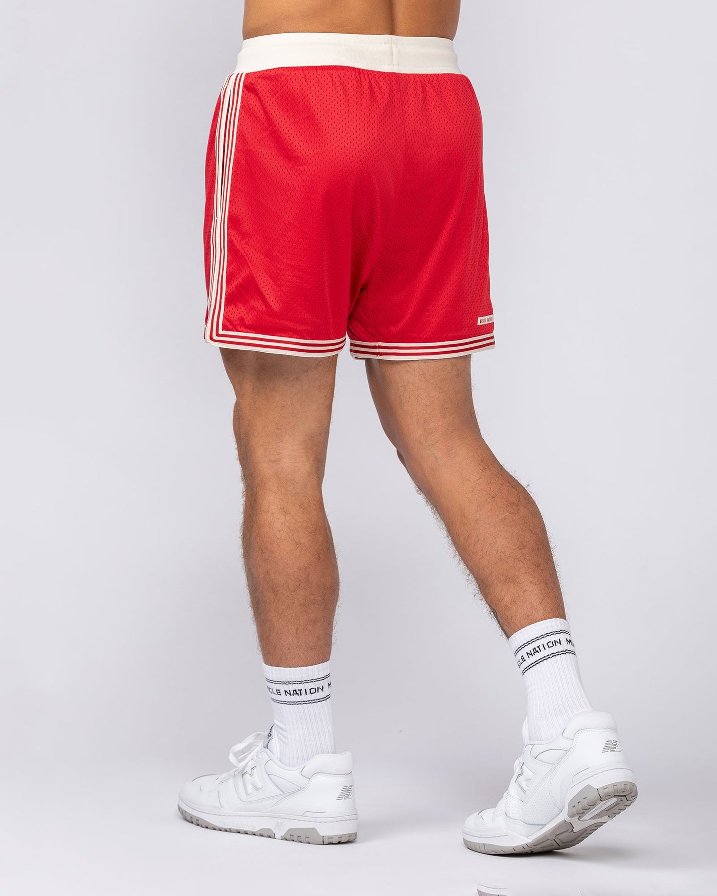 Retro Mesh Training 4" Shorts - Urban Red-Shorts-S-082527URBRD-S-MNAPPRL43921-4-Muscle Nation