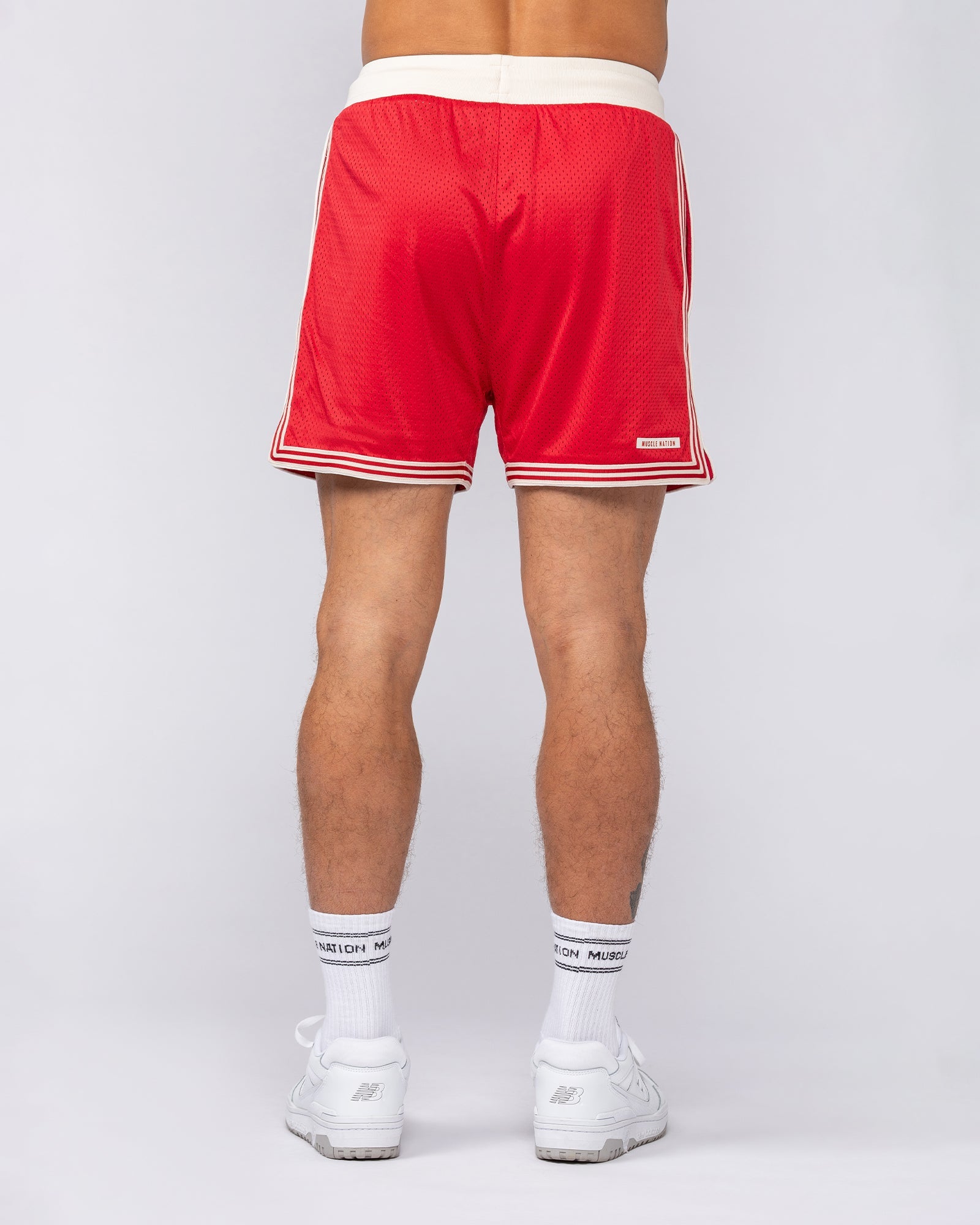 Retro Mesh Training 4" Shorts - Urban Red-Shorts-S-082527URBRD-S-MNAPPRL43921-5-Muscle Nation